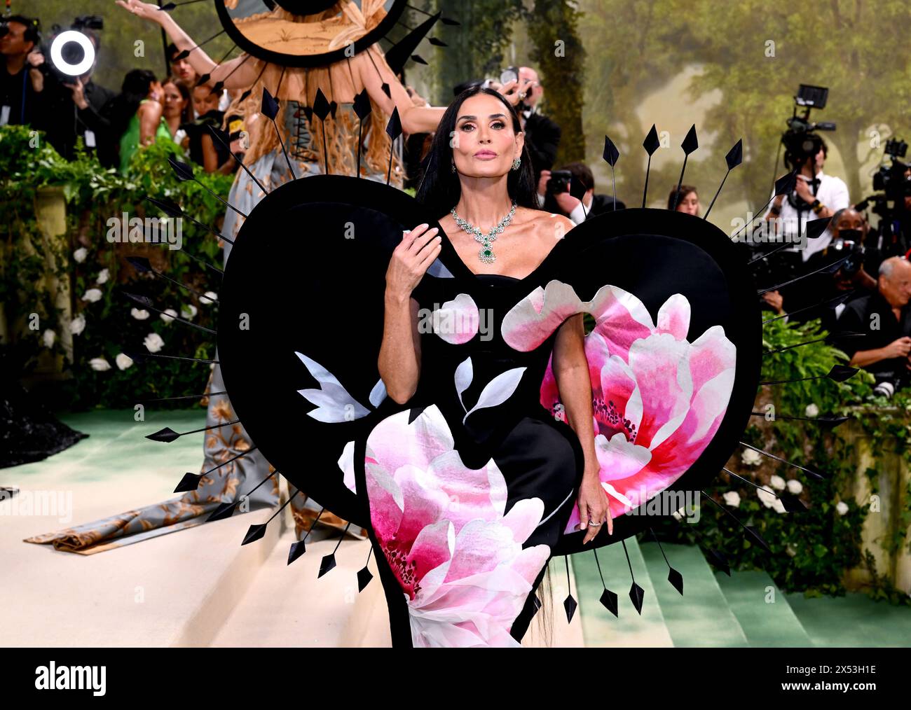 Demi Moore besucht die Benefiz Gala 2024 des Metropolitan Museum of Art Costume Institute in New York, USA. Bilddatum: Montag, 6. Mai 2024. Stockfoto