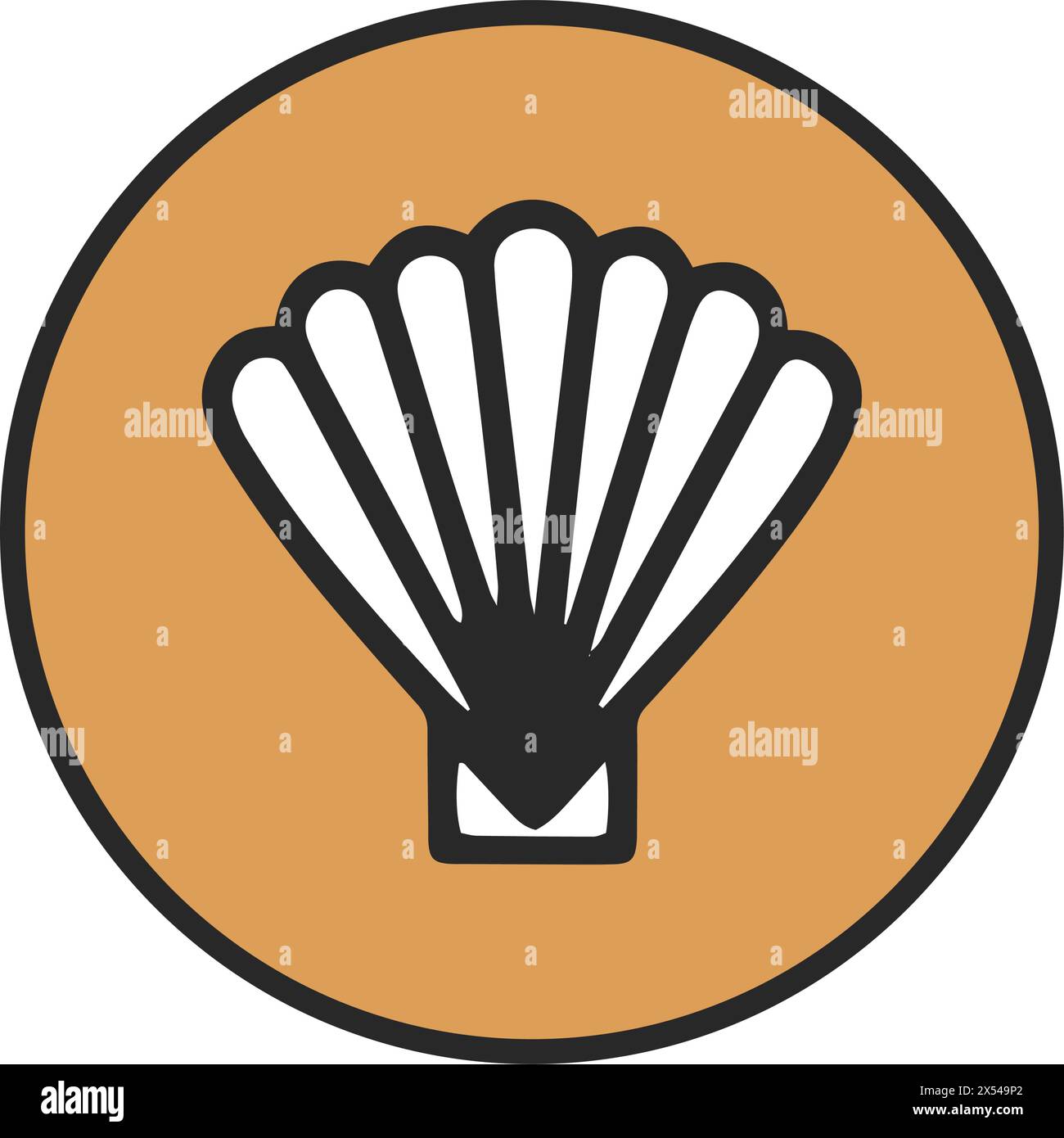 Minimalistischer Muschel Icon Design Vektor Stock Vektor