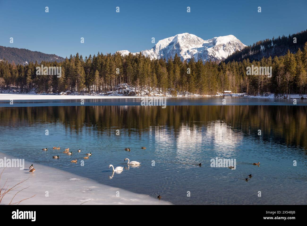 Geographie / Reise, Deutschland, Bayern, Ramsau bei Berchtesgaden, der Hintersee oberhalb der Ramsau, ADDITIONAL-RIGHTS-CLEARANCE-INFO-NOT-AVAILABLE Stockfoto