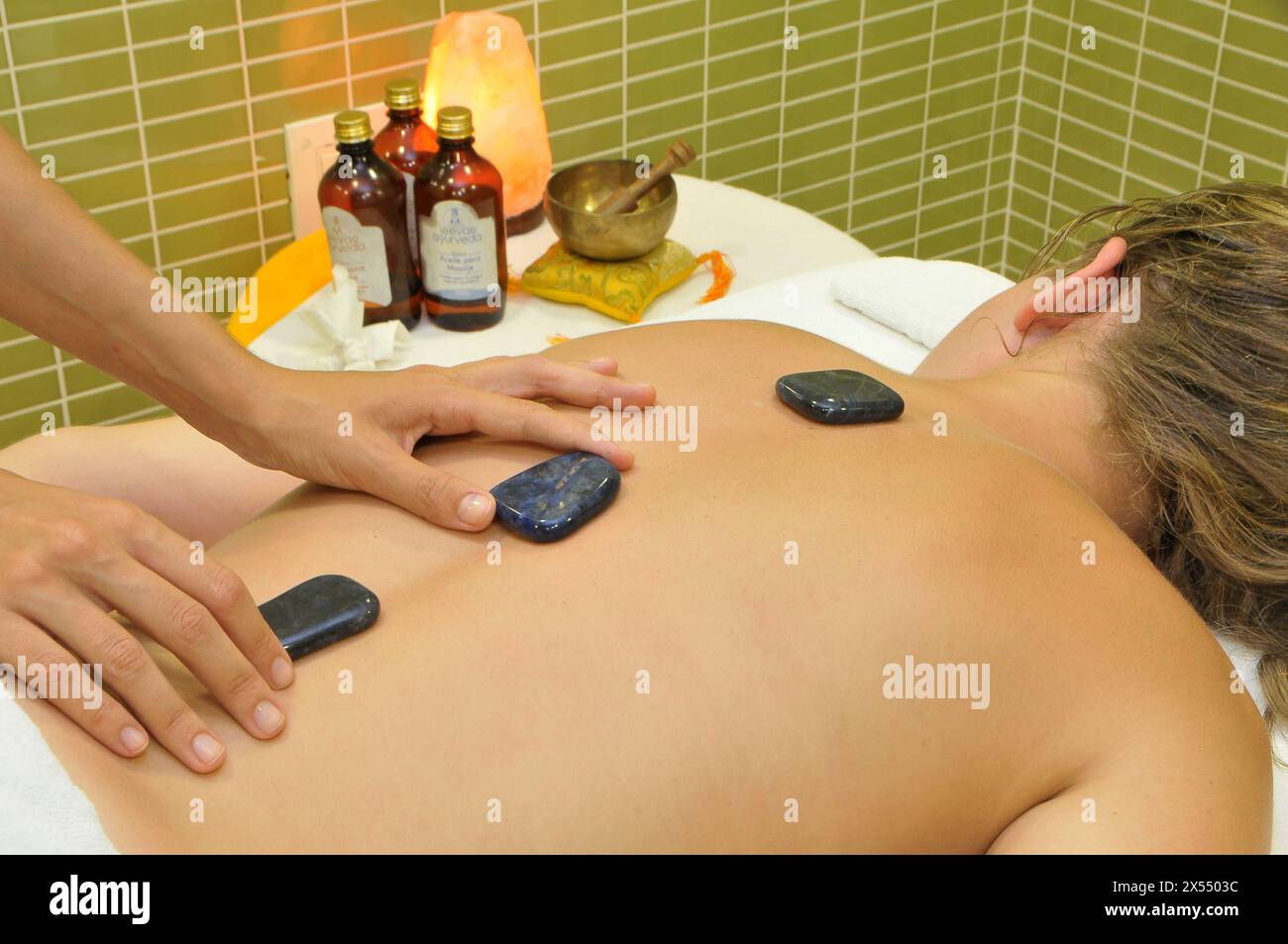 Massage-Sitzung Stockfoto