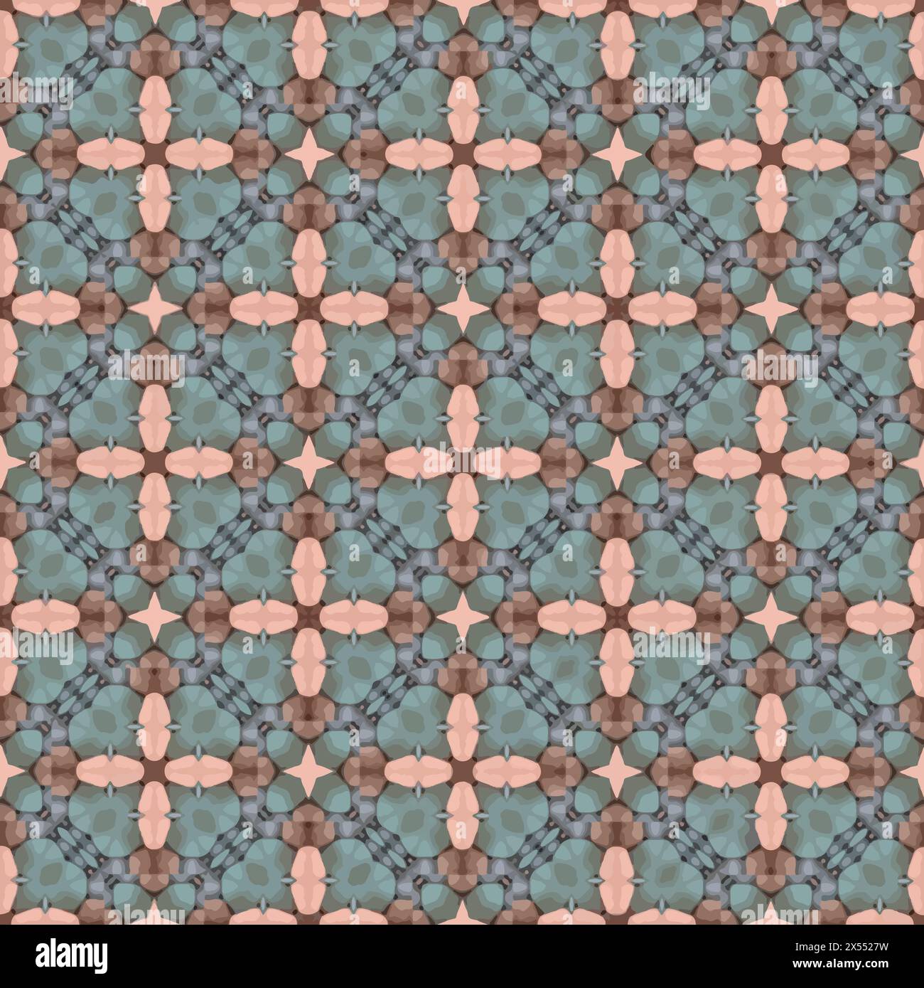Emerald Dreams: Lebendige Kaleidoskop-Muster Stockfoto
