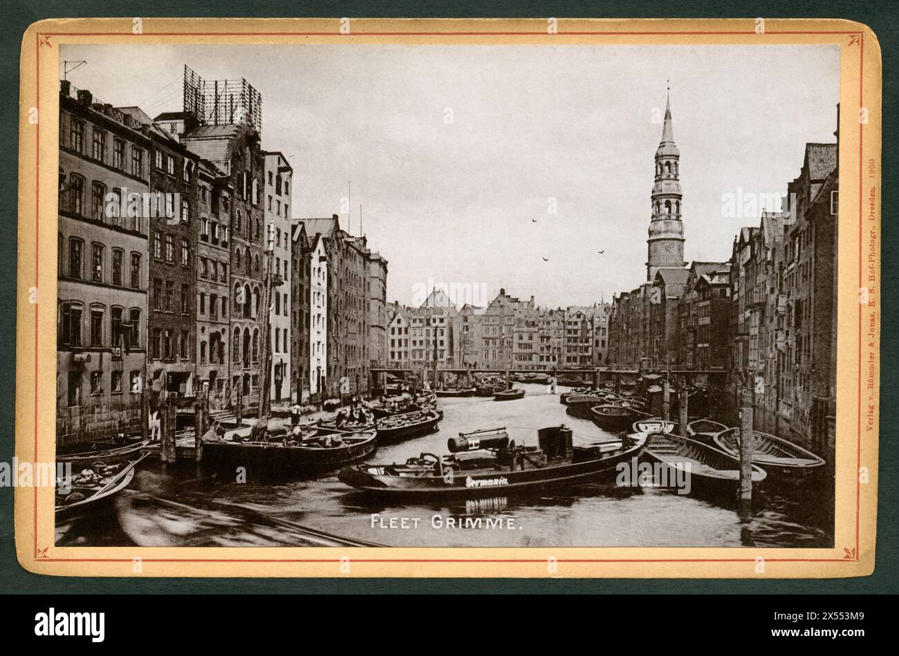 Geographie / Reise, Deutschland, Hamburg, Fleet Grimme (Stadtkanal Grimme) mit Lastkähnen, URHEBERRECHT DES KÜNSTLERS MUSS NICHT GELÖSCHT WERDEN Stockfoto