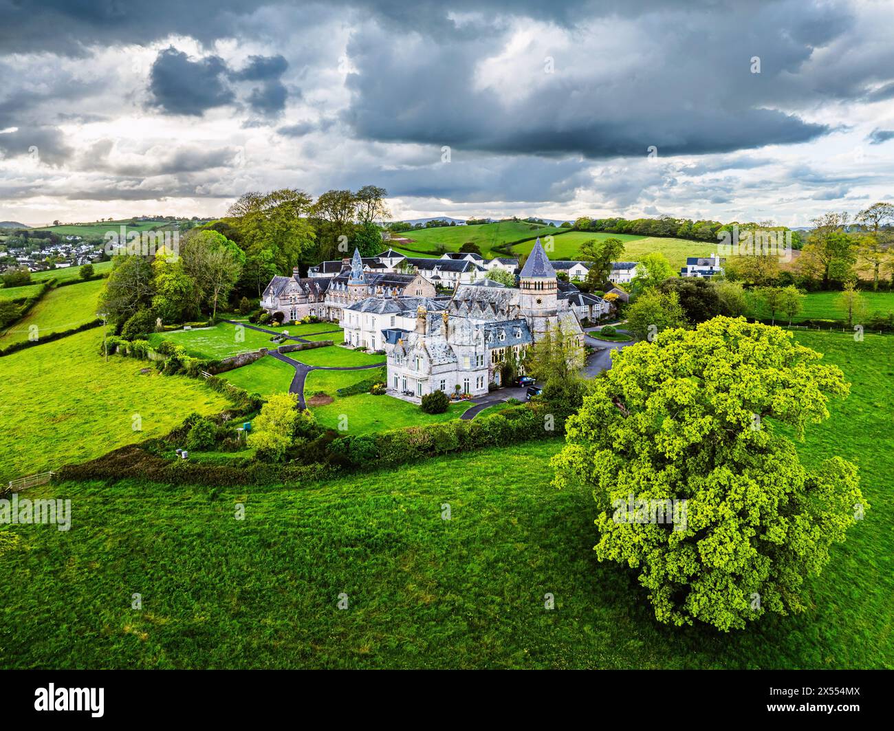 Das Priory, Das Priory Abbotskerswell, Das Pensionsdorf, Das Abbotskerswell, Das Newton Abbot, Devon, England Stockfoto