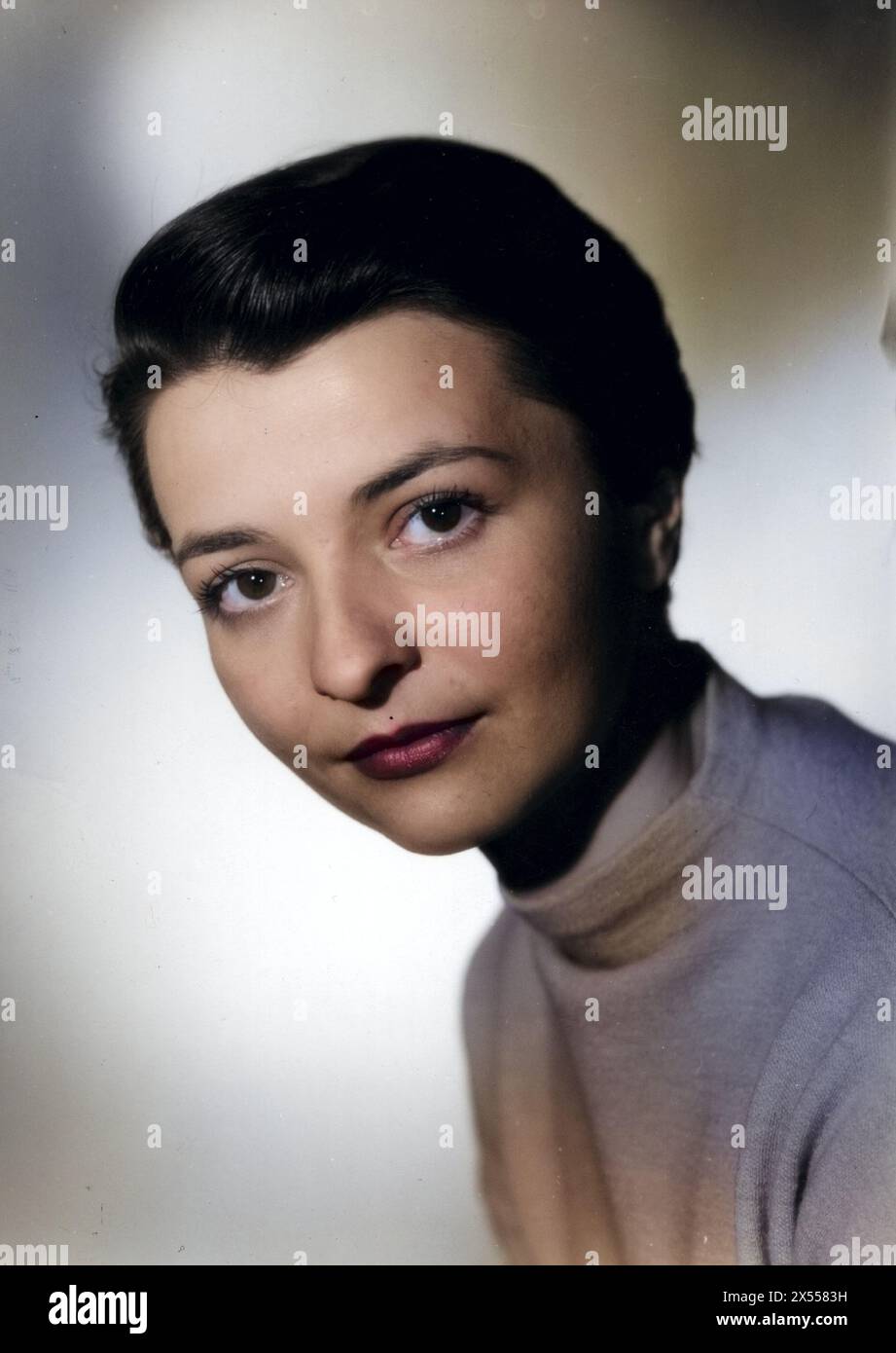 Drechsel-Koss, Irene, 3.8.1928 - 2,5.1996, deutscher Fernsehmoderator, Porträt, 1950S, ADDITIONAL-RIGHTS-CLEARANCE-INFO-NOT-AVAILABLE Stockfoto