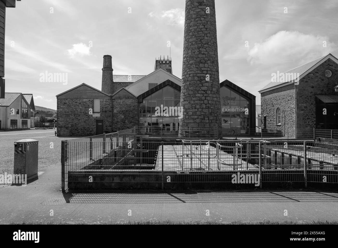 HEARTLANDS POOL CAMBORNE WELTKULTURERBE BERGBAU MOTORENHAUS Stockfoto