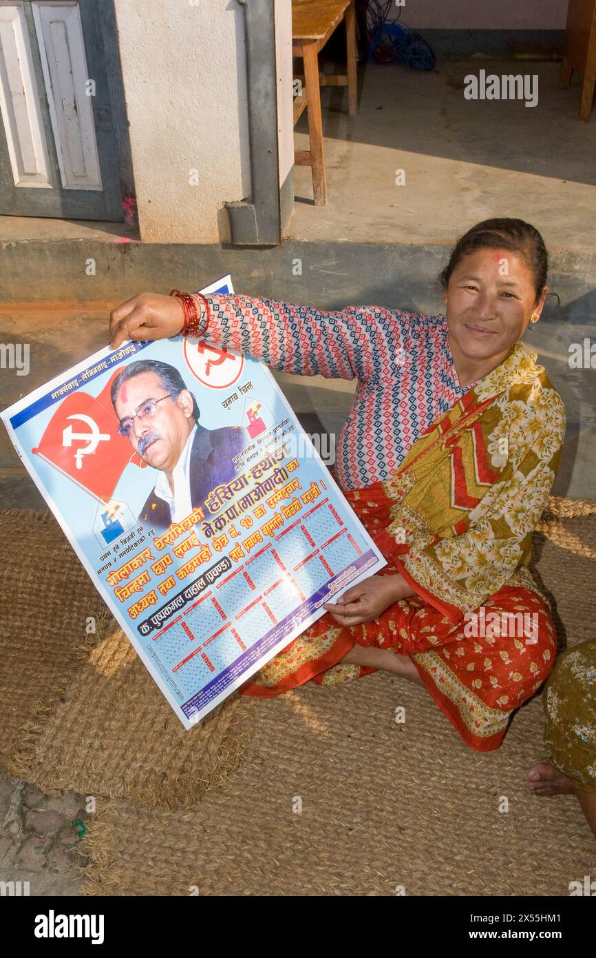 MAOISTEN IN NEPAL Stockfoto