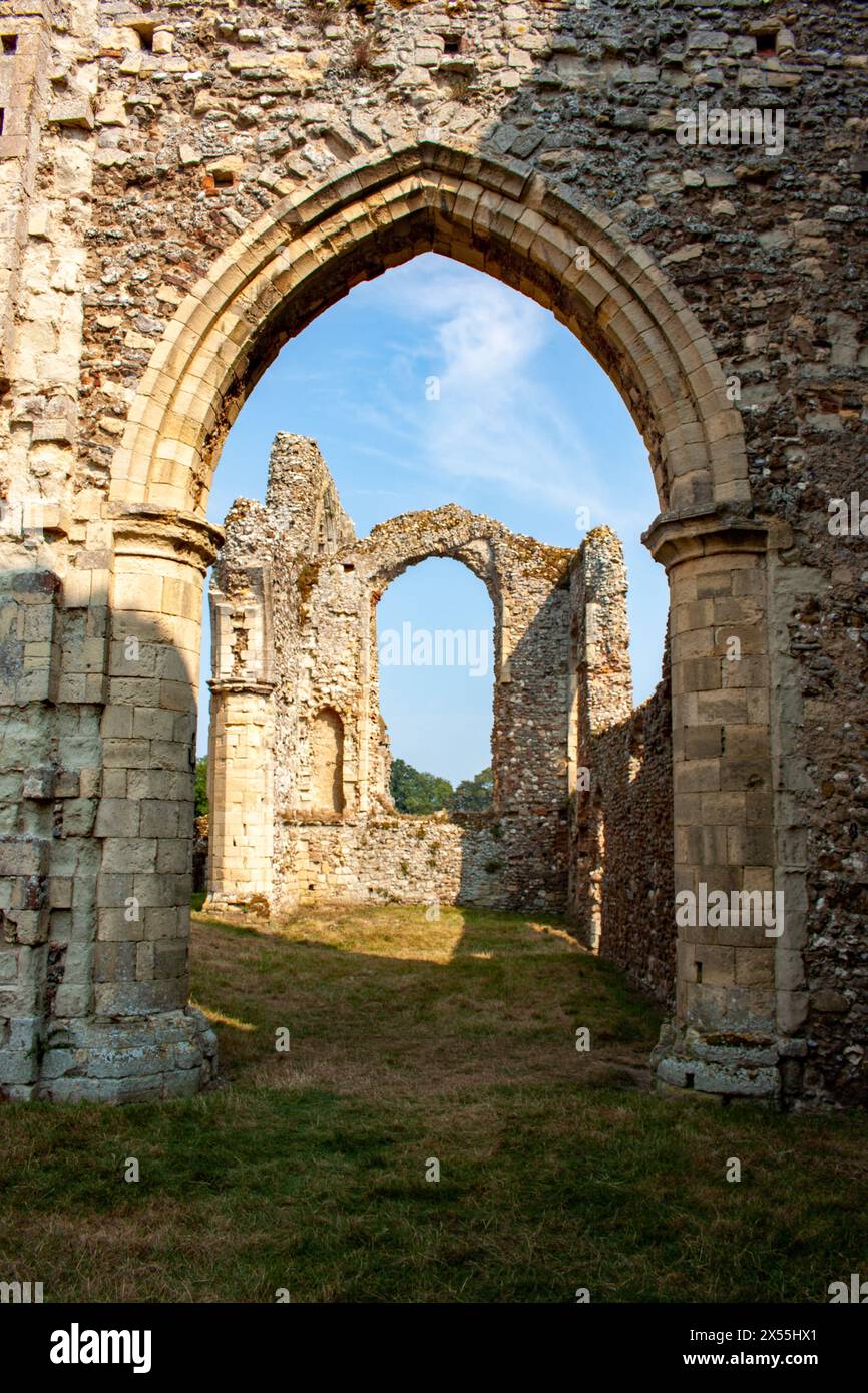 Ruinen der Abtei Leiston in Suffolk Stockfoto