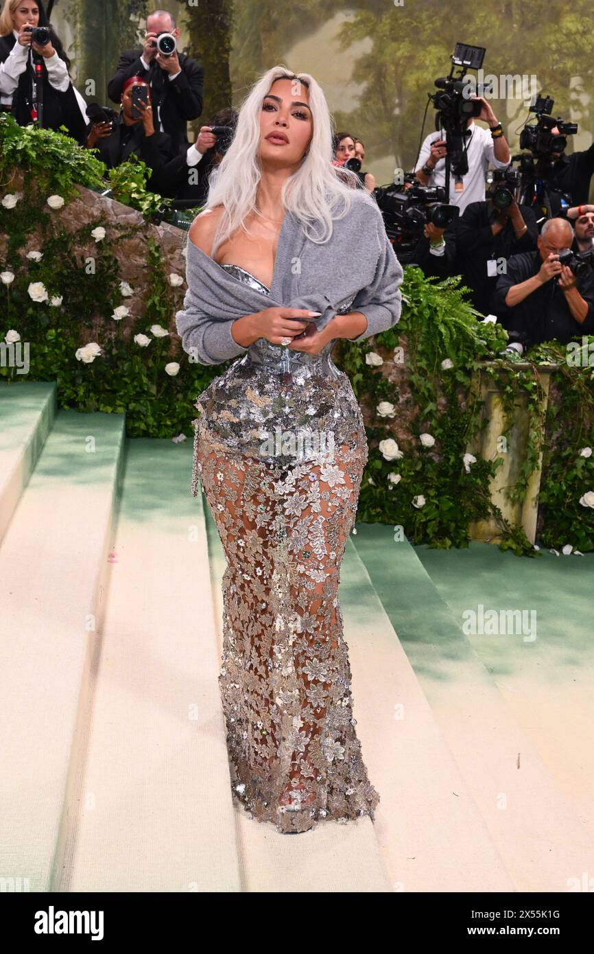 Kim Kardashian besuchte die Benefiz Gala 2024 des Metropolitan Museum of Art Costume Institute in New York, USA. Bilddatum: Montag, 6. Mai 2024. Stockfoto