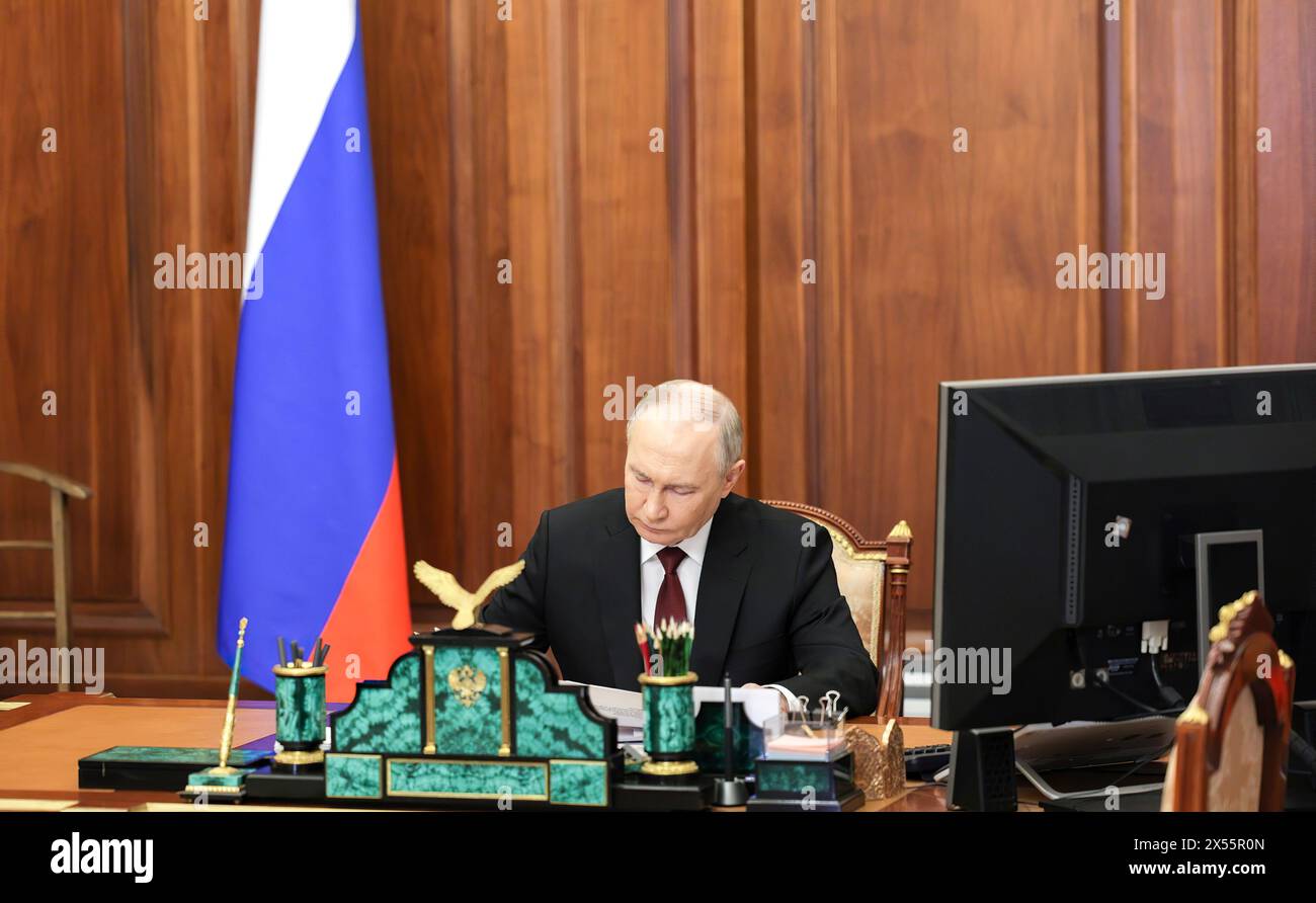 Feierliche Veranstaltungen zur Wiederaufnahme der russischen Präsidentschaft durch Wladimir Putin am 7. Mai 2024. (Foto: Büro des russischen Präsidenten) Stockfoto