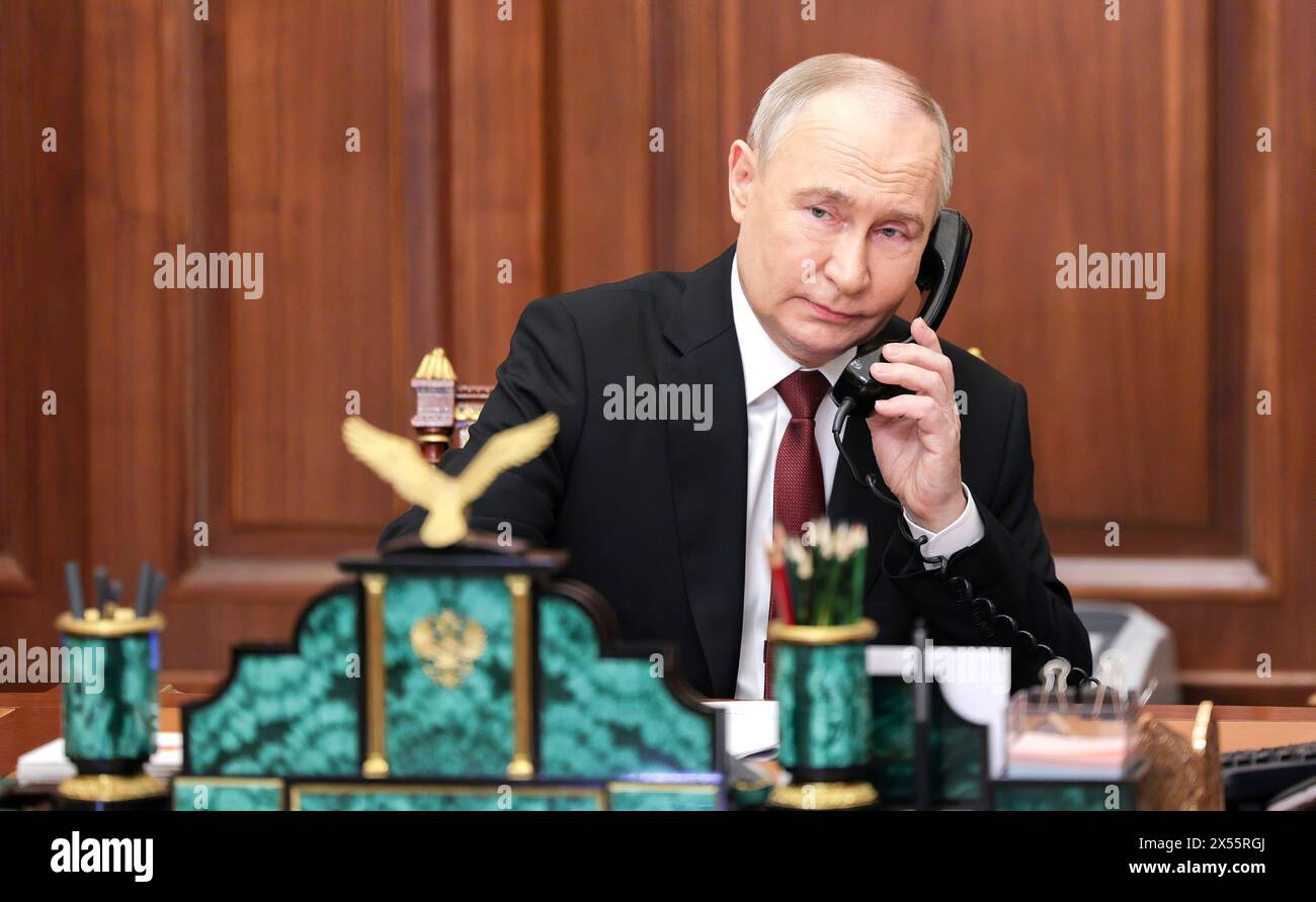 Feierliche Veranstaltungen zur Wiederaufnahme der russischen Präsidentschaft durch Wladimir Putin am 7. Mai 2024. (Foto: Büro des russischen Präsidenten) Stockfoto