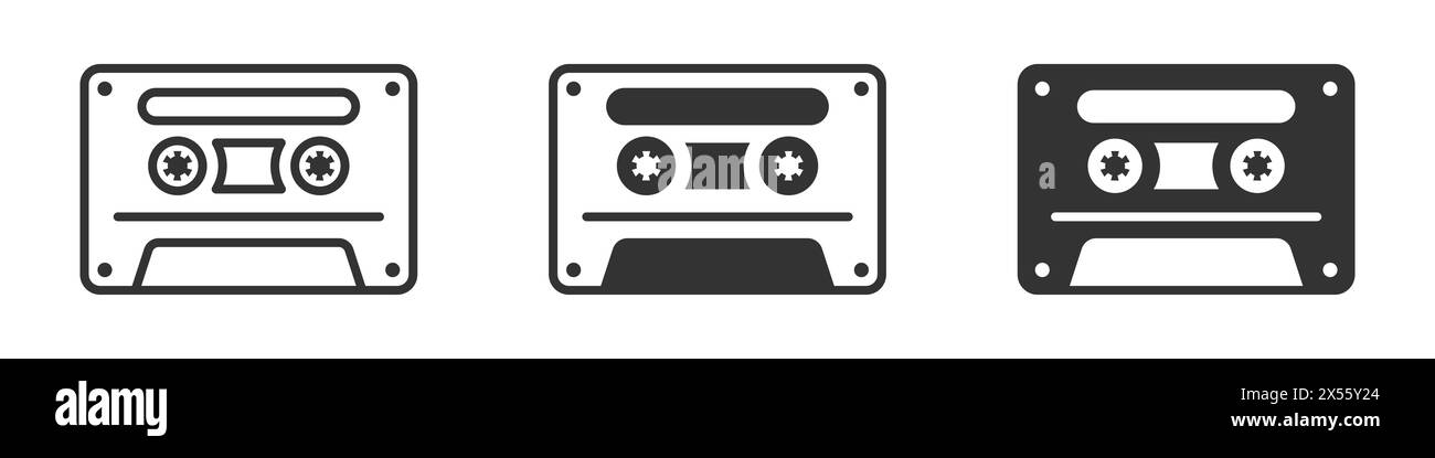 Symbol für Retro-Kassettenband. Vektorabbildung Stock Vektor