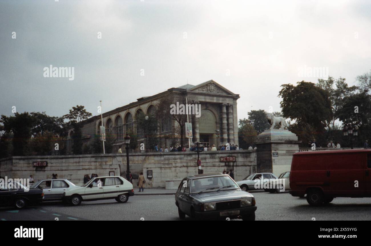 Vintage-Foto vom Place de la Concorde in Paris, Frankreich - September 1982 Stockfoto