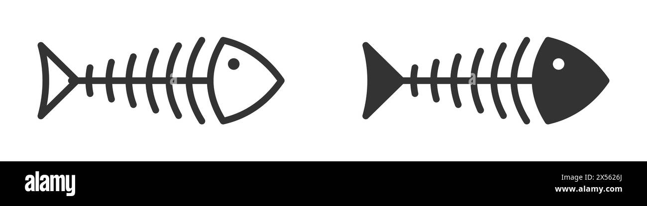 Fischskelett-Symbol. Vektorabbildung Stock Vektor