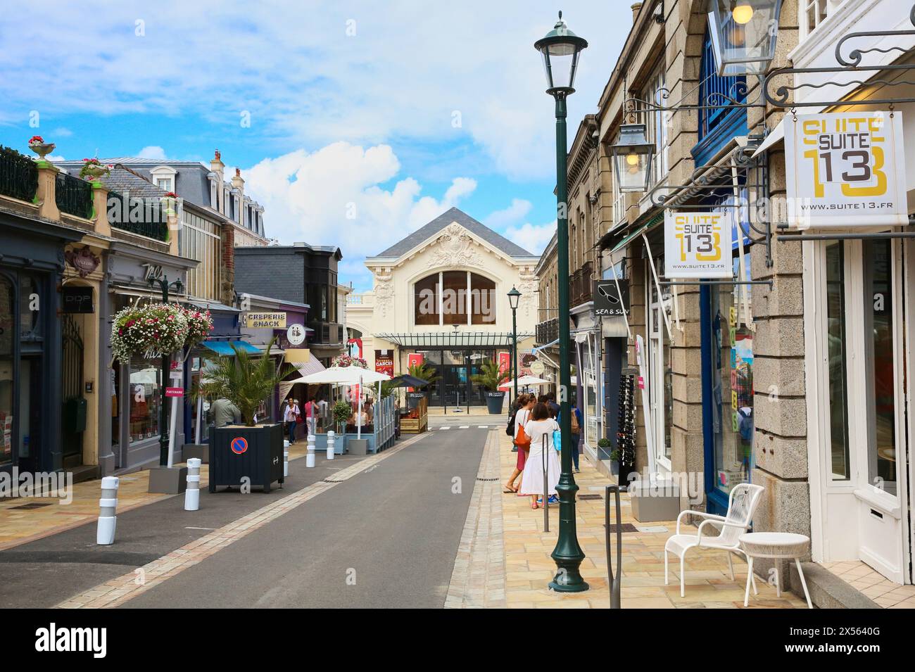 Rue du Maréchal Leclerc, Dinard, Costa Smeralda, Côtes D´Armor, Bretagne, Bretagne, Frankreich Stockfoto