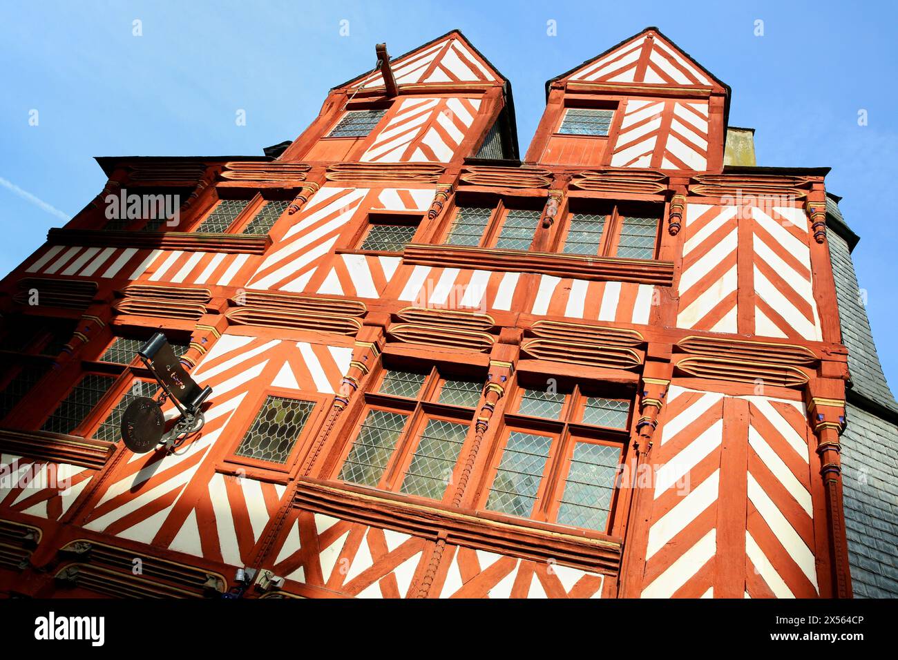 El Teatro, Rue Saint Guillaume, Rennes, Bretagne, Bretagne, Frankreich Stockfoto