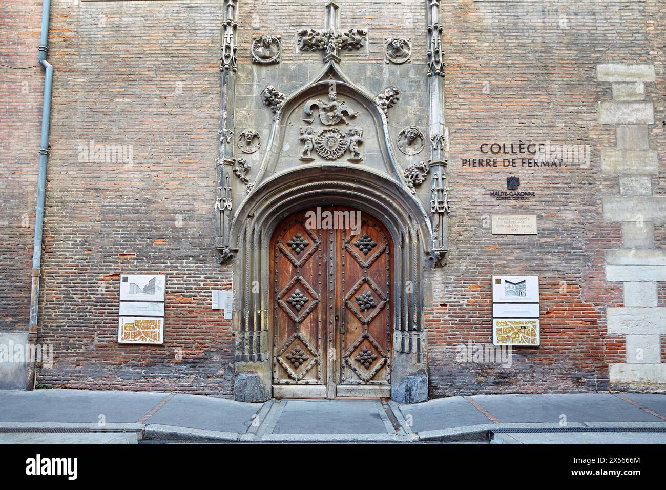 College Pierre de Fermat. Toulouse. Haute-Garonne. Frankreich. Stockfoto