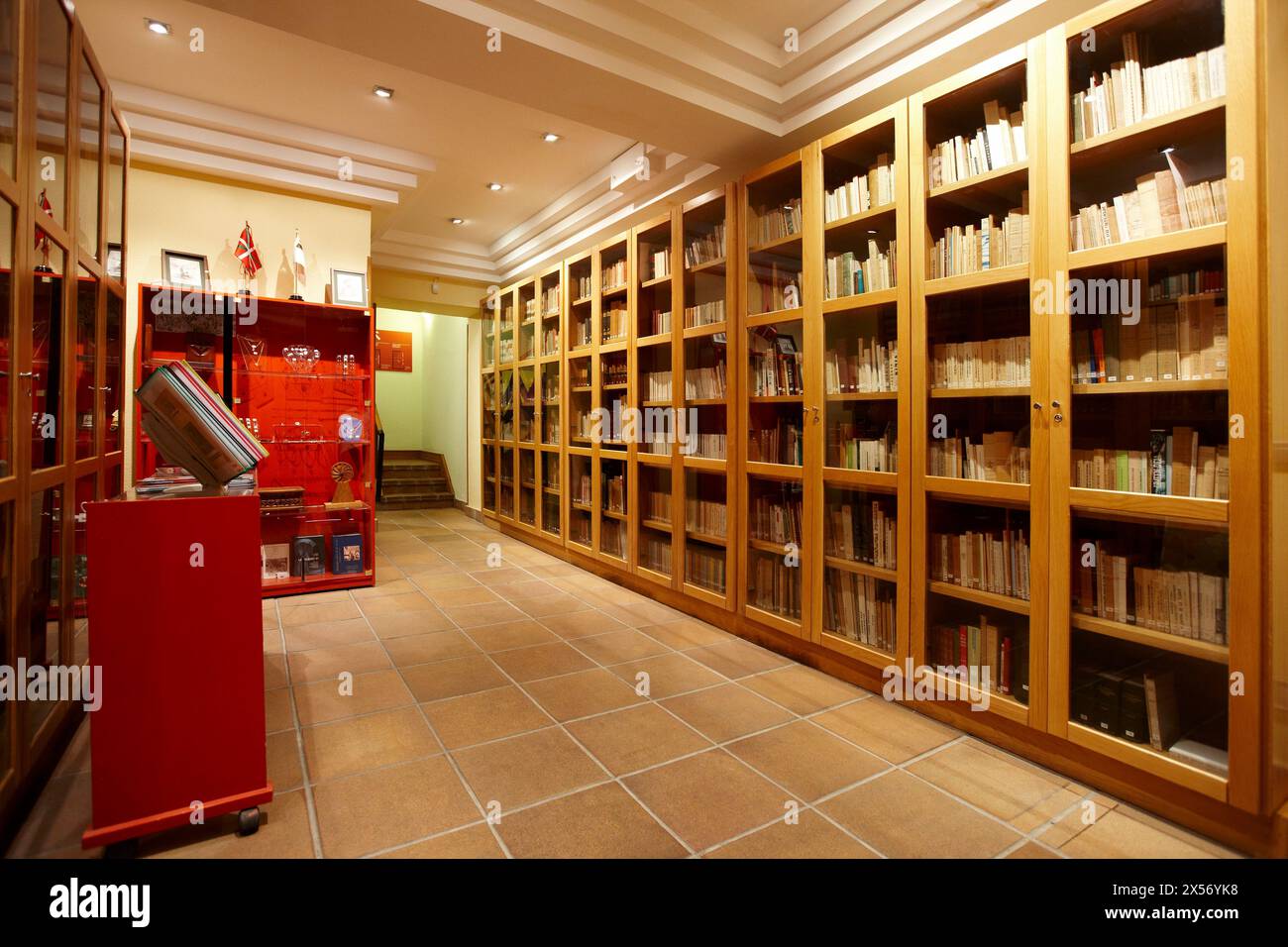 Bibliothek, Museum des baskischen Nationalismus, Stiftung Sabino Arana, Artea, Vizcaya, Baskisches Land, Spanien Stockfoto