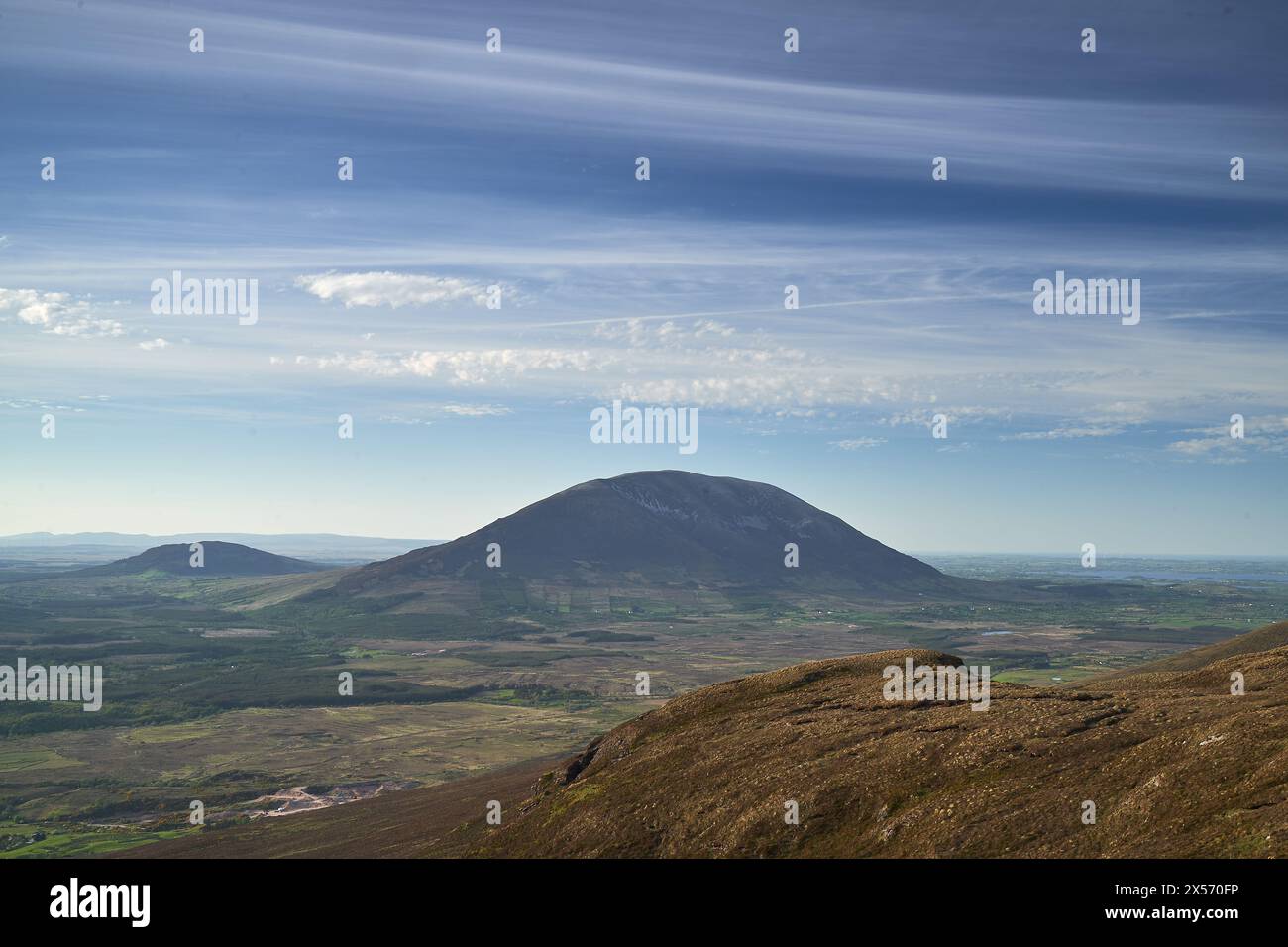 irland Berge Morgennebel Stockfoto