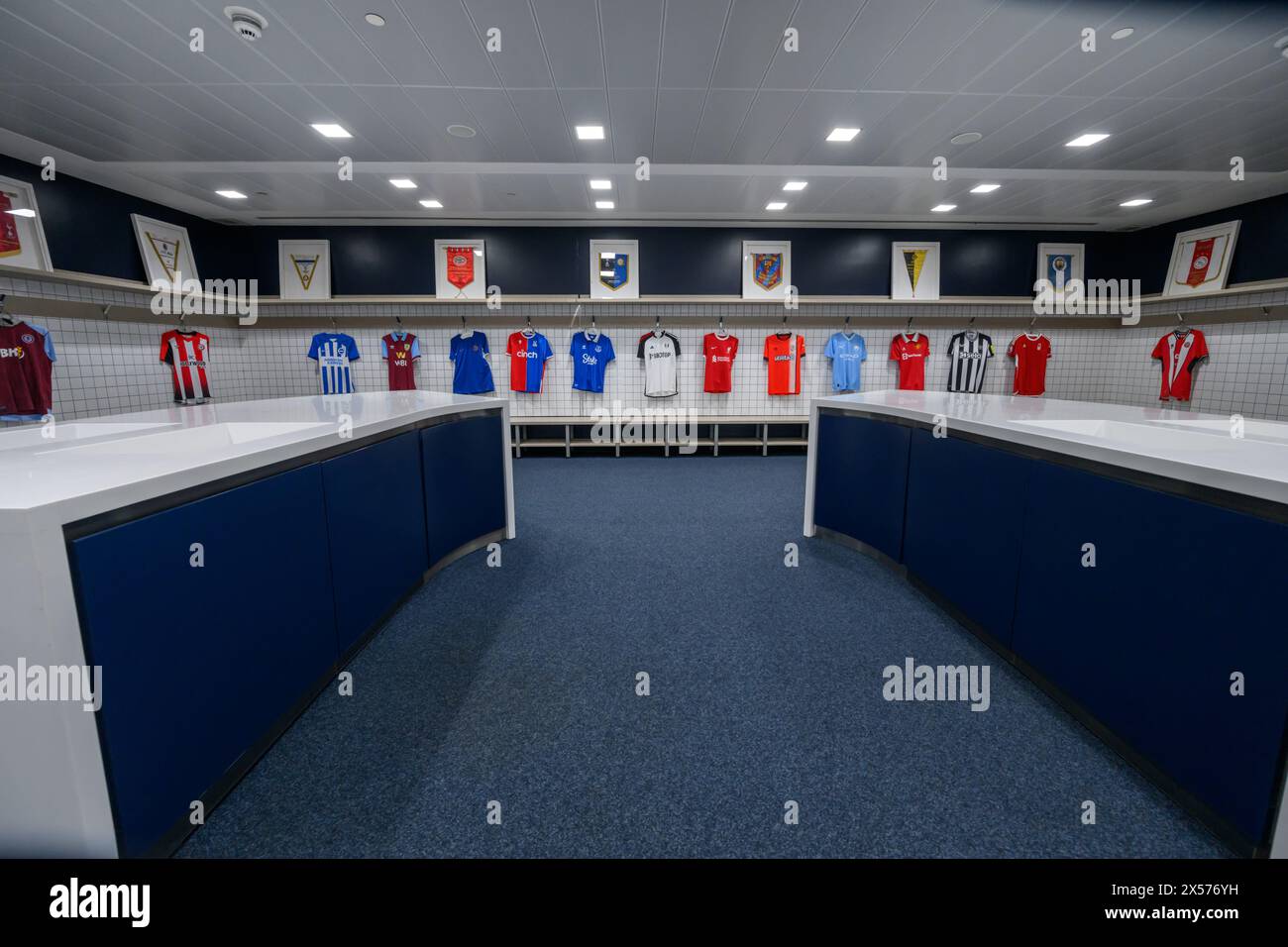 Tottenham Hotspur Football Club Stadion - Umkleideraum Des Auswärtigen Teams Stockfoto