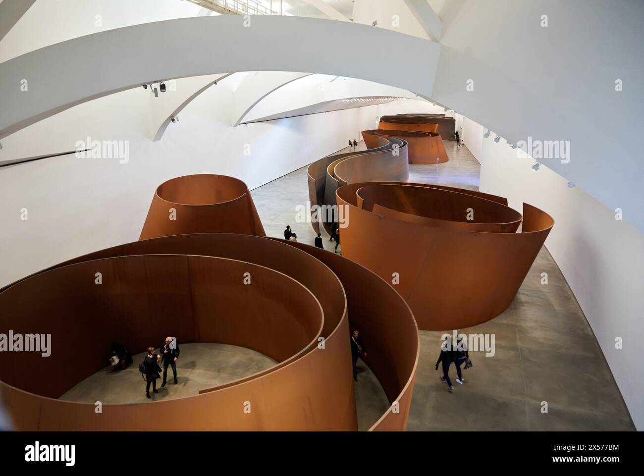 Die Frage der Zeit, 1994-2005, Richard Serra, Guggenheim Museum, Bilbao, Bizkaia, Baskenland, Spanien, Europa Stockfoto