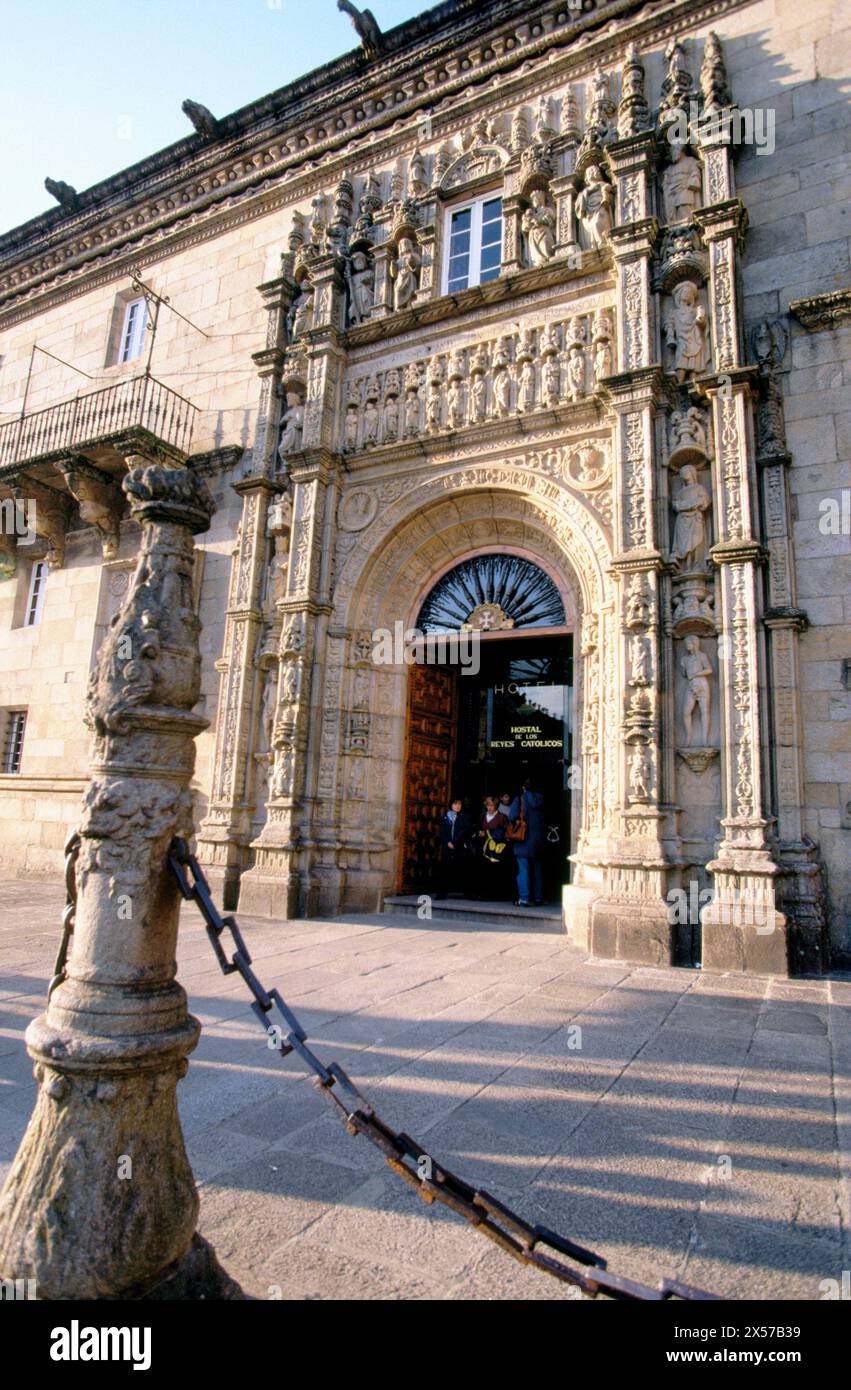 Hostal de Los Reyes Católicos. Santiago De Compostela. Galizien. Spanien Stockfoto