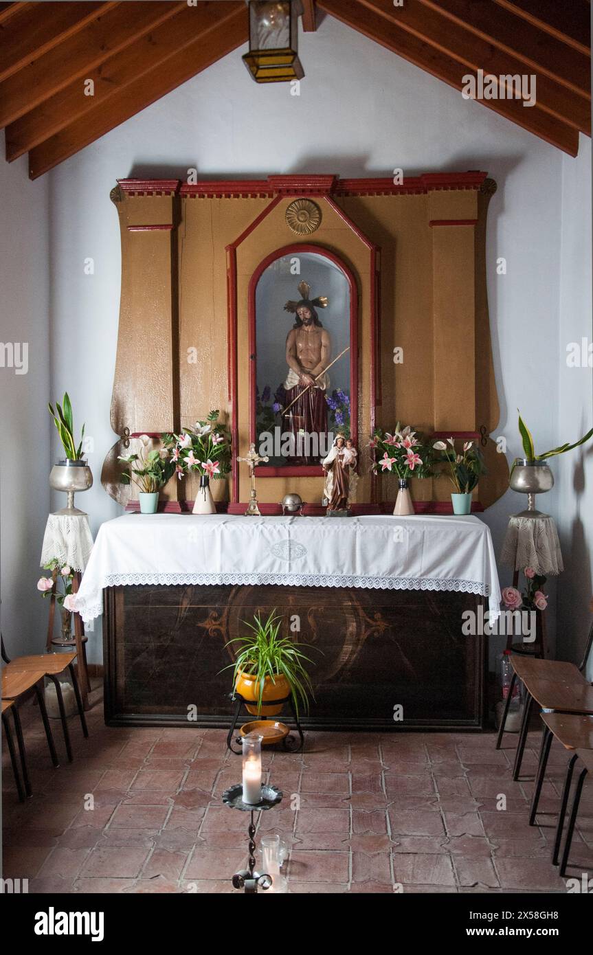 Eremitage von Ecce-Homo aus dem 18. Jahrhundert oder Kapelle von Santo Cristo de la Cana in Frigiliana, Andalusien, Spanien Stockfoto