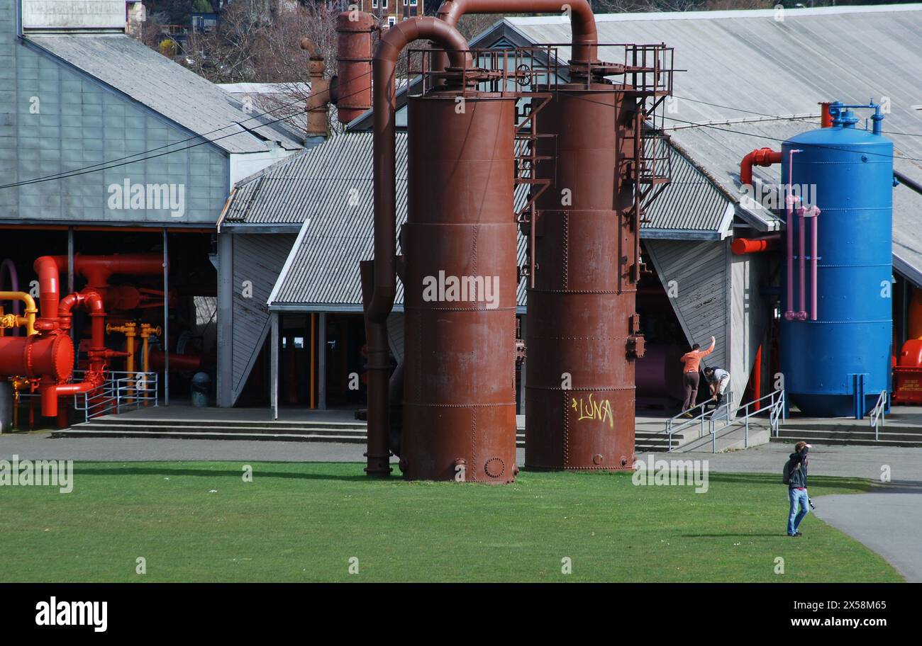 Nachmittagsszene im Gasworks Park in Seattle, Washington Stockfoto