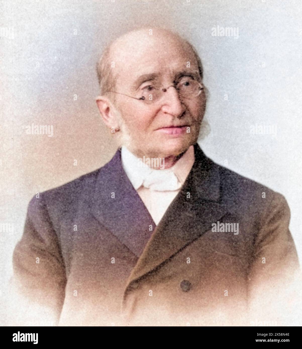 Fricke, Gustav Adolf, 23.8.1822 - 30.3,1908, deutscher Theologe, Porträt, ADDITIONAL-RIGHTS-CLEARANCE-INFO-NOT-AVAILABLE Stockfoto