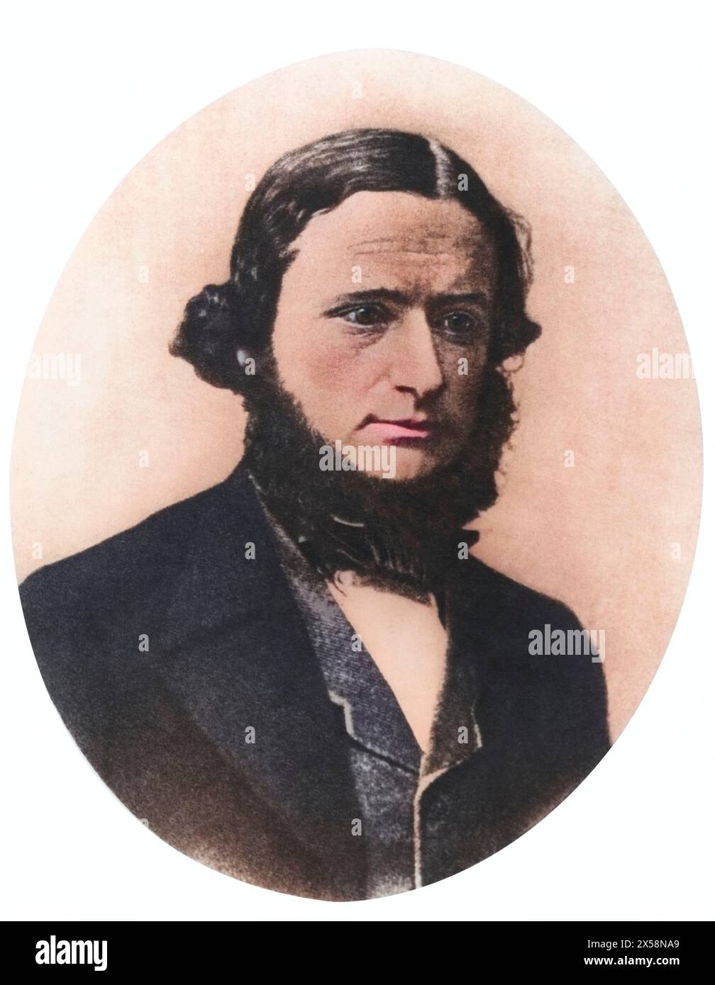 Kirchhoff, Gustav Robert, 12.3.1824 - 17.10.1887, deutscher Physiker, Porträt, Foto von Meisenbach, ADDITIONAL-RIGHTS-CLEARANCE-INFO-NOT-AVAILABLE Stockfoto