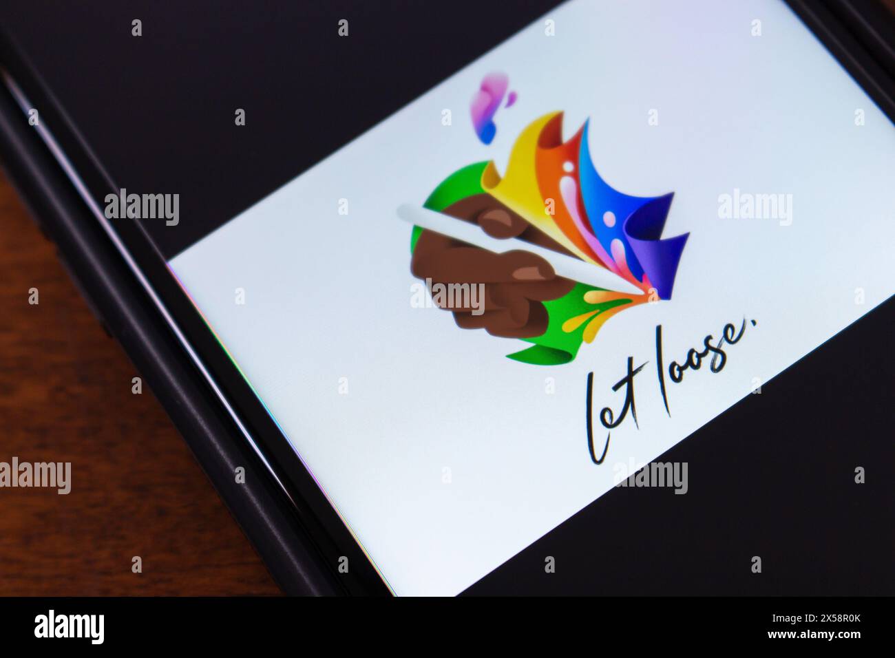 Apple Let Lose Bild auf dem iPhone. Let Loose ist die Veranstaltung, die online stattfindet und mit Spannung erwartet wird, hauptsächlich für die Ankündigung des neuen iPad Stockfoto