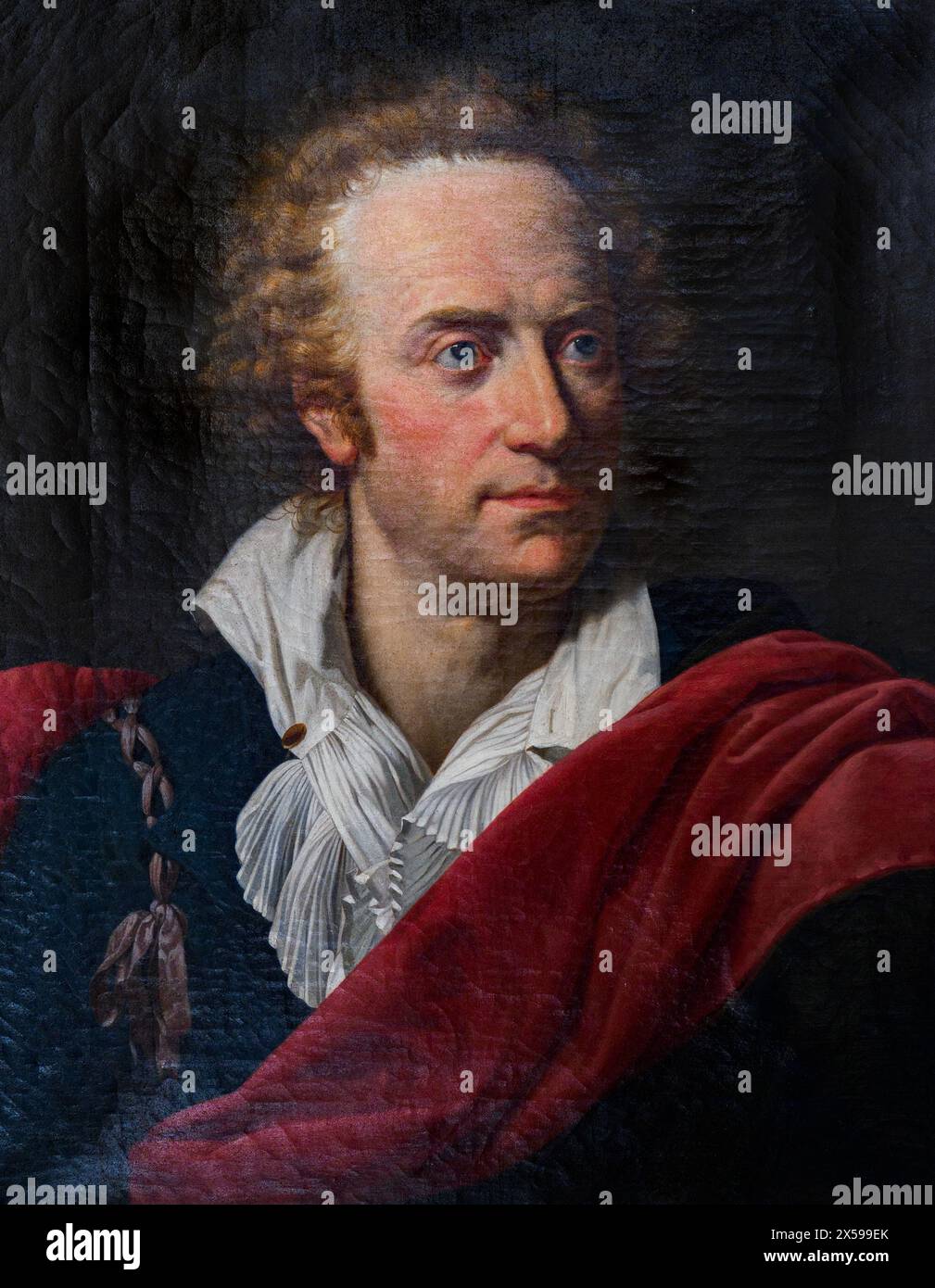 Porträt des Grafen Vittorio Alfieri (italienischer Dramatiker und Dichter 1749–803) von Antonio Gualdi (1796–1865) - 1822 Öl auf Leinwand - Museo di Roma, Italien Stockfoto
