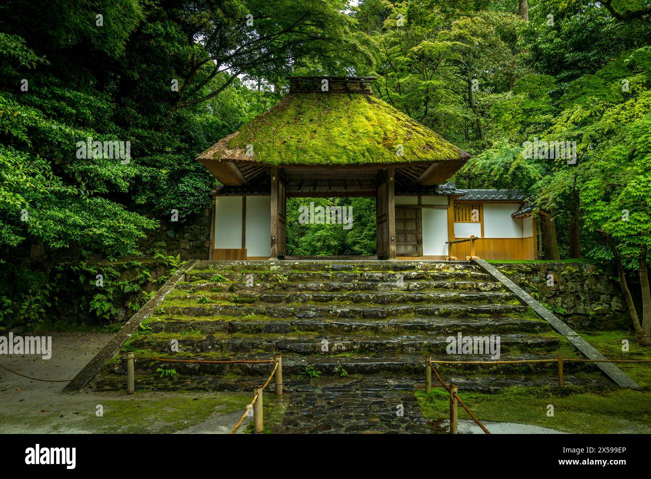 Der Eingang zum Honen-in-Tempel in der Stadt Kyoto, Japan Stockfoto