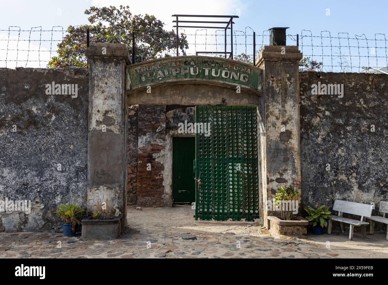 Das Gefängnis von Con Dao Island in Vietnam Stockfoto