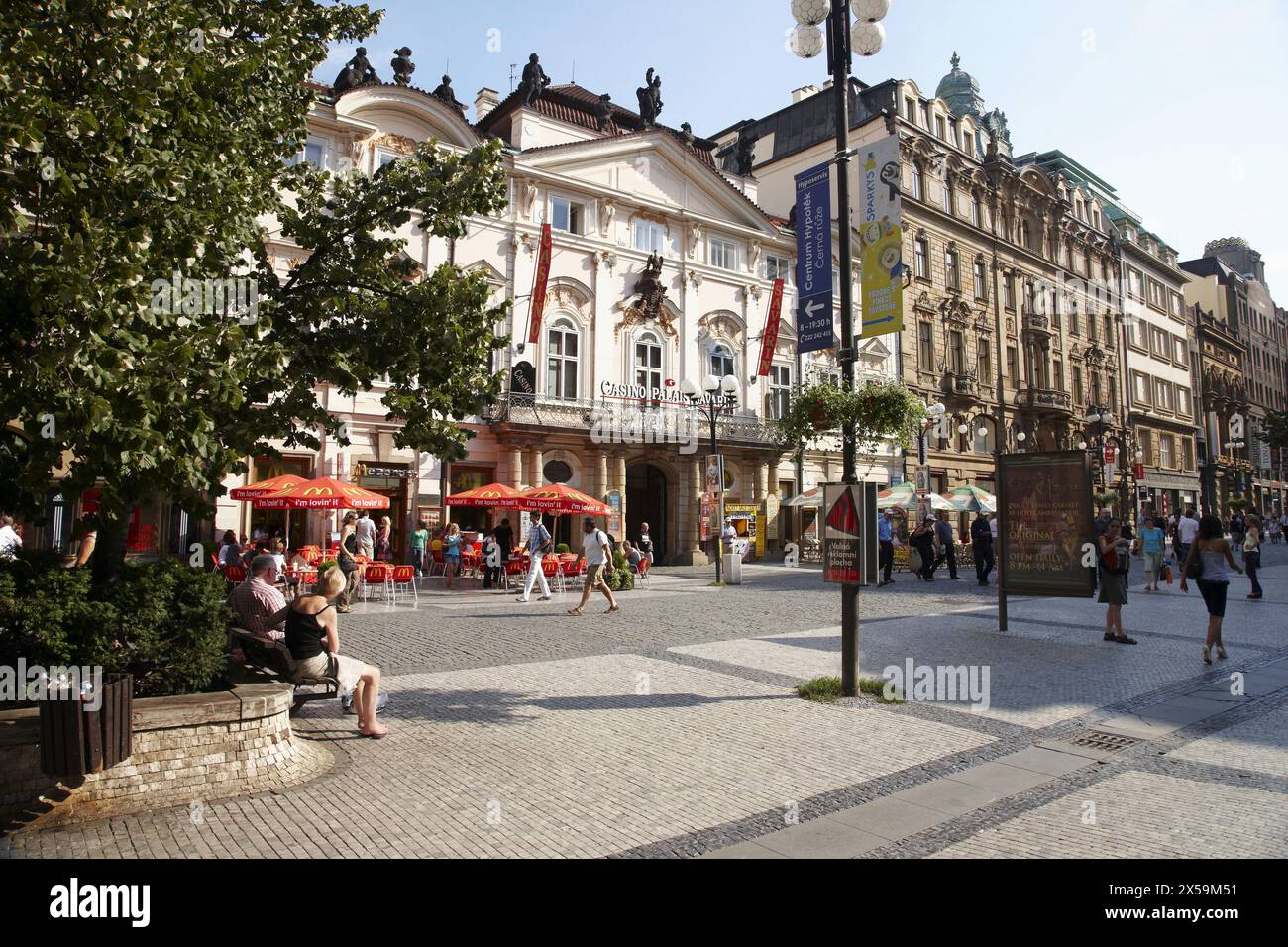 Casino, Na Prikope Shopping Boulevard, Stare Mesto, Prag, Tschechische Republik Stockfoto