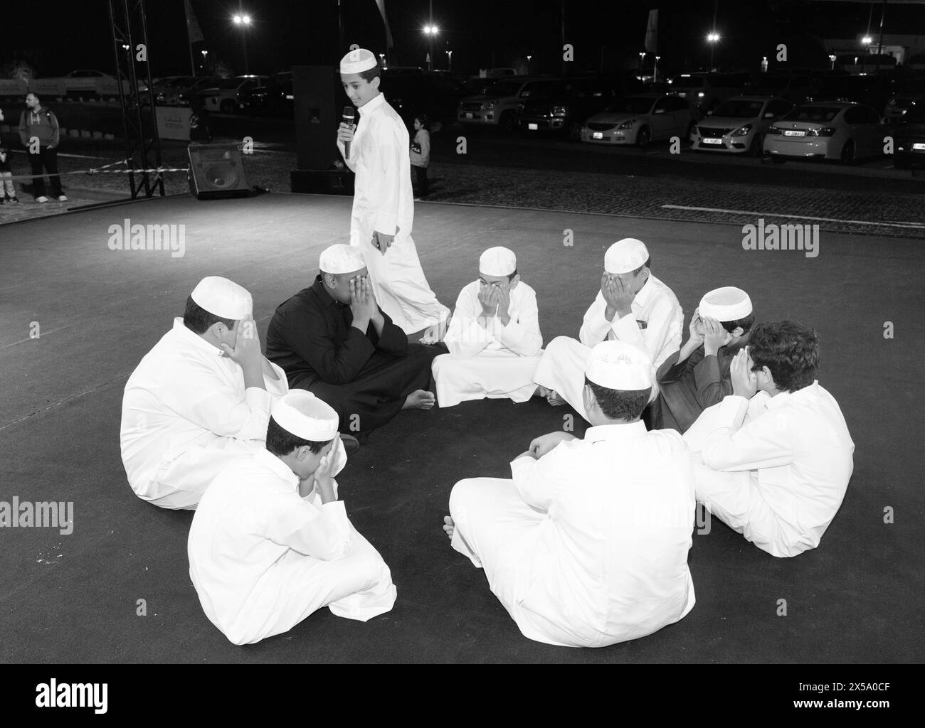 Traditionelle arabische Kinderspiele Doha Katar 10-05-2024 Stockfoto