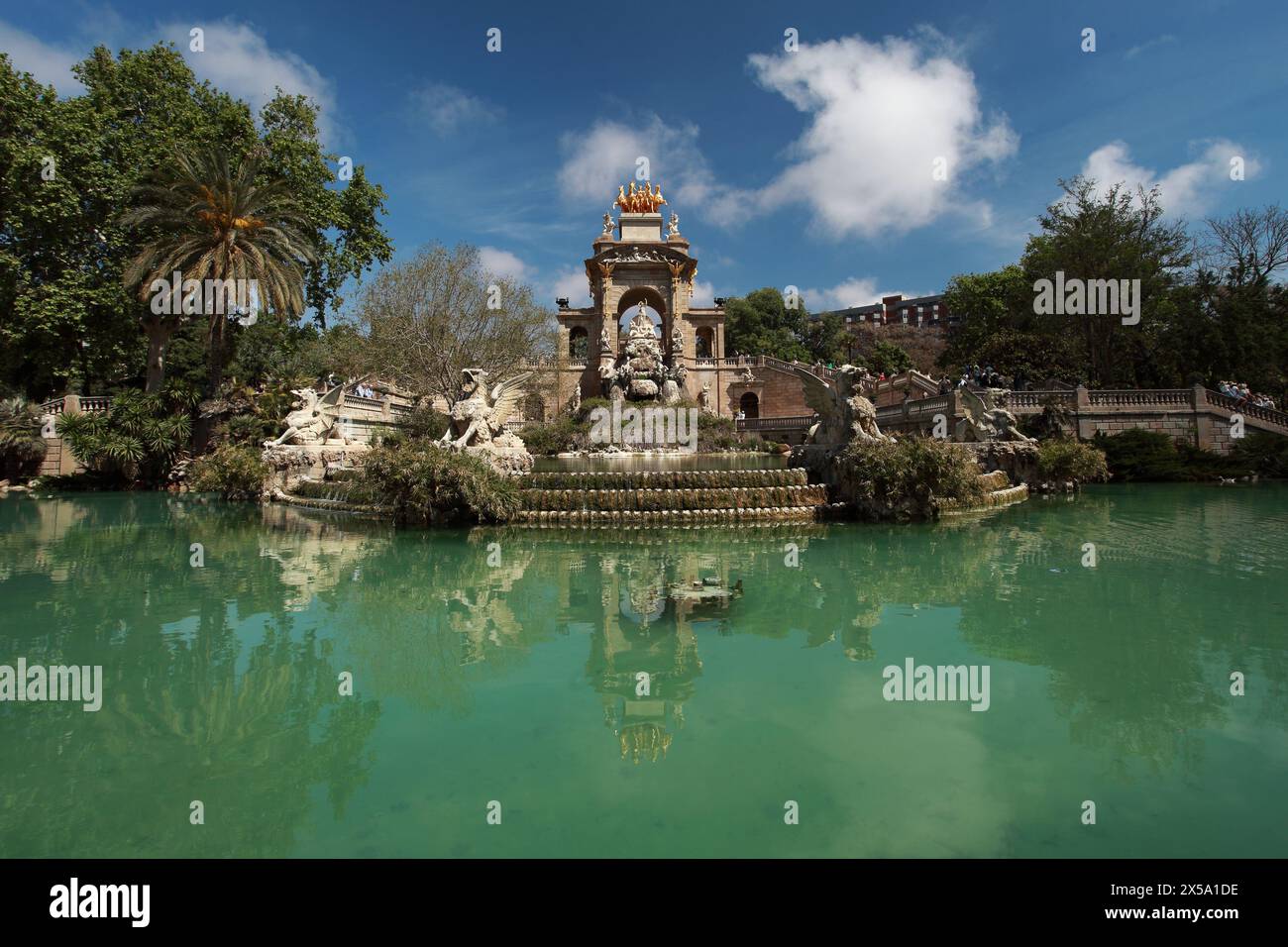 Cascada Monumental, Ciutadella Park, Barcelona, Spanien - Mai 2024 Stockfoto