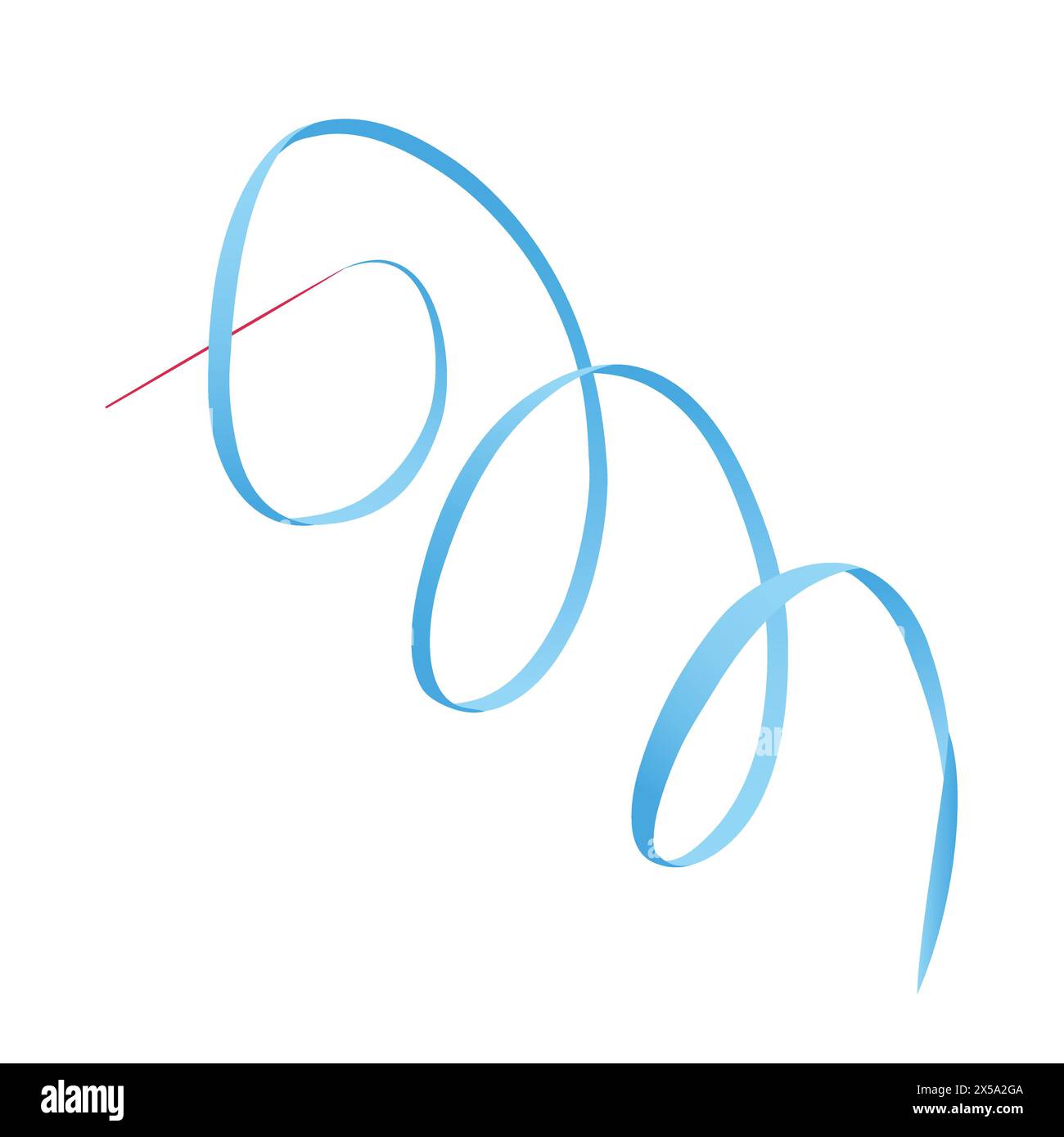 Gymnastik-Bandstab-Symbol. Blaues Gymnastikband und rosafarbenes Stock-Vektor-Symbol für Webdesign isoliert auf weißem Hintergrund. Rhythmischer Turnsport Stock Vektor