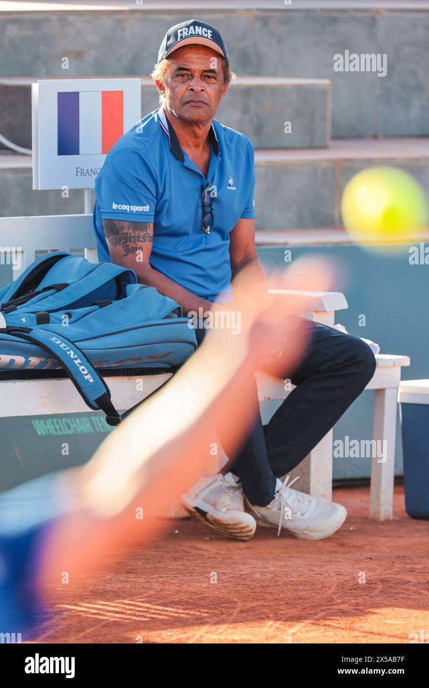 Antalya, Türkei, 8. Mai 2024. Der französische Teamchef Yannick Noah beim Tennis Rollstuhl World Team Cup 2024. Foto: Frank Molter/Alamy Live News Stockfoto
