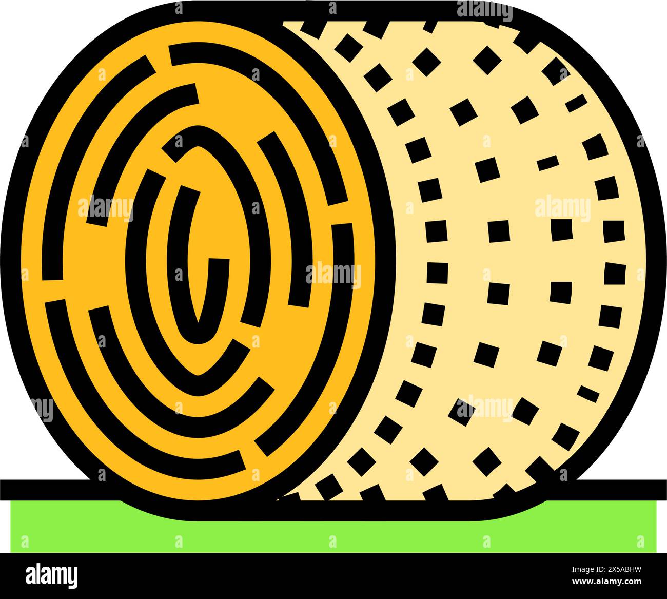 Heuballen Farmer Farbe Symbol Vektor Illustration Stock Vektor