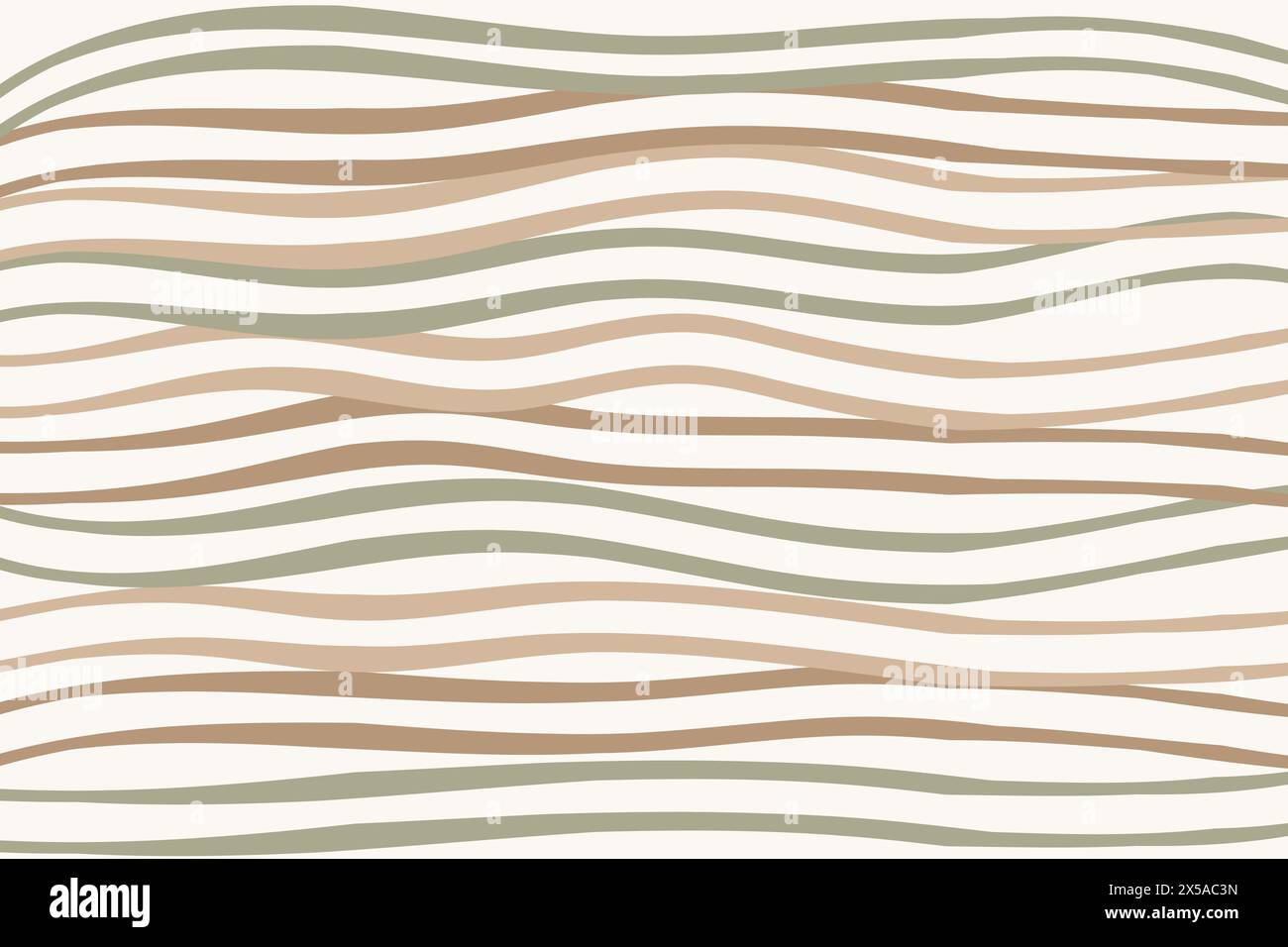 Handgezeichnetes Streifenmuster mit organischen geometrischen Linien. Streifenmuster mit Kritzelausschnitt. Abstrakte grafische lineare Geometrie Stock Vektor