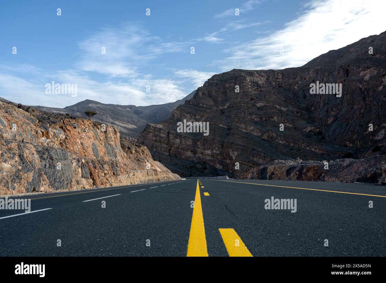 Wunderschöne Landschaft mit Blick auf die Vereinigten Arabischen Emirate Stockfoto