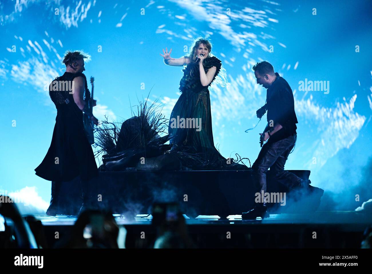 Gåte repräsentierte Norwegen mit dem Lied „Ulveham“ während der ersten Probe vor dem zweiten Halbfinale der 68. Ausgabe der Eurovision Song Co Stockfoto