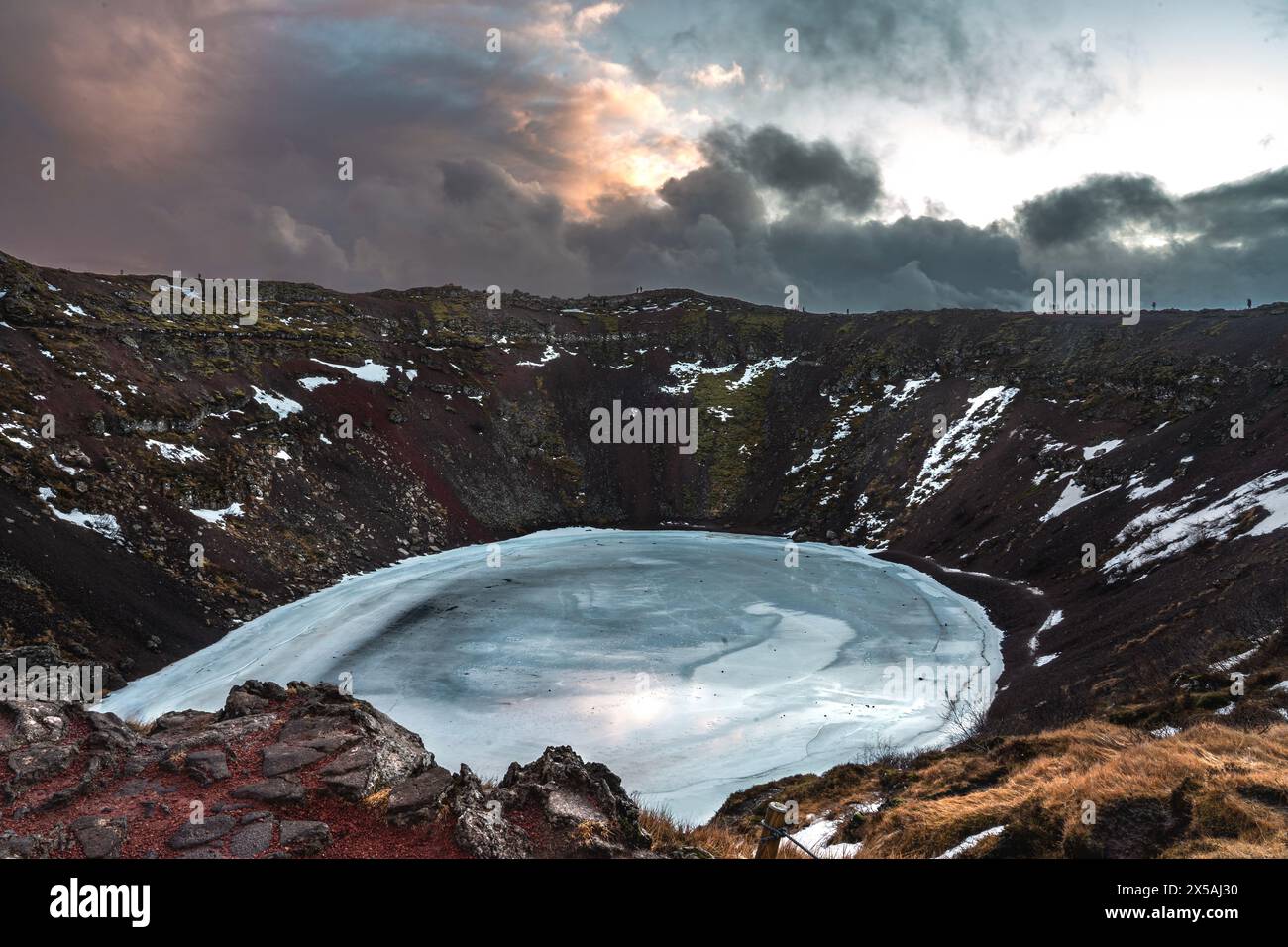 Kerith-Krater in Island Naturwunder Abenteuer auf Island. Stockfoto