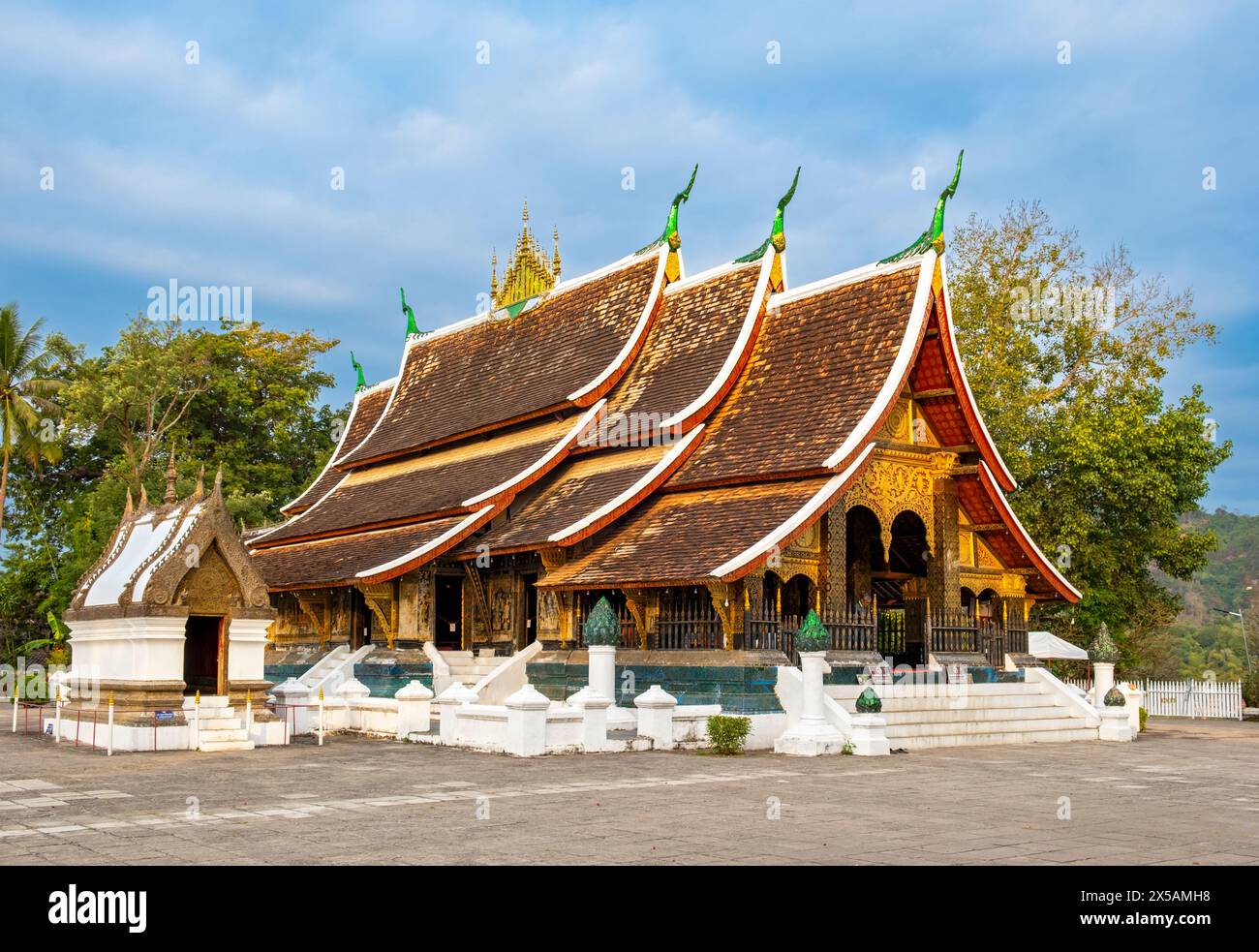 Wat Xieng Thong SIM Ordinationshalle, Luang Prabang, Laos Stockfoto