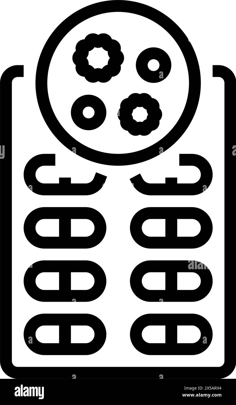 Antibiotika Medikamente Apotheke Linie Symbol Vektor Illustration Stock Vektor Antibiotika Medikamente Apotheke Linie Symbol Vektor Illustration Stock Vektor