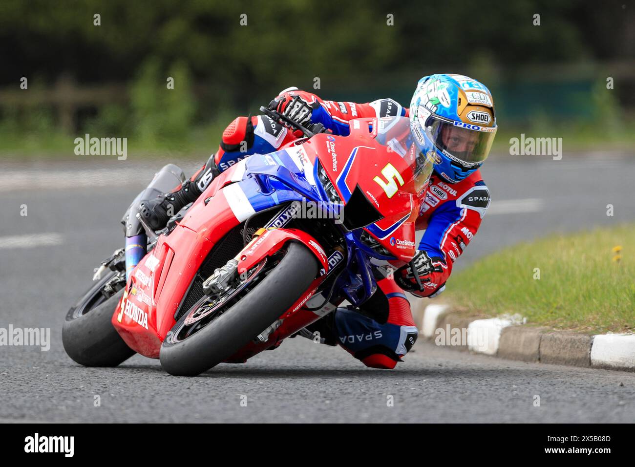 Portrush, Antrim, Nordirland. Mai 2024. North West 200 Training; Dean Harrison (Honda Racing UK) war beim Superbike Training fünftschnellster und fuhr mit seiner Superstock Maschine Credit: Action Plus Sports/Alamy Live News Stockfoto