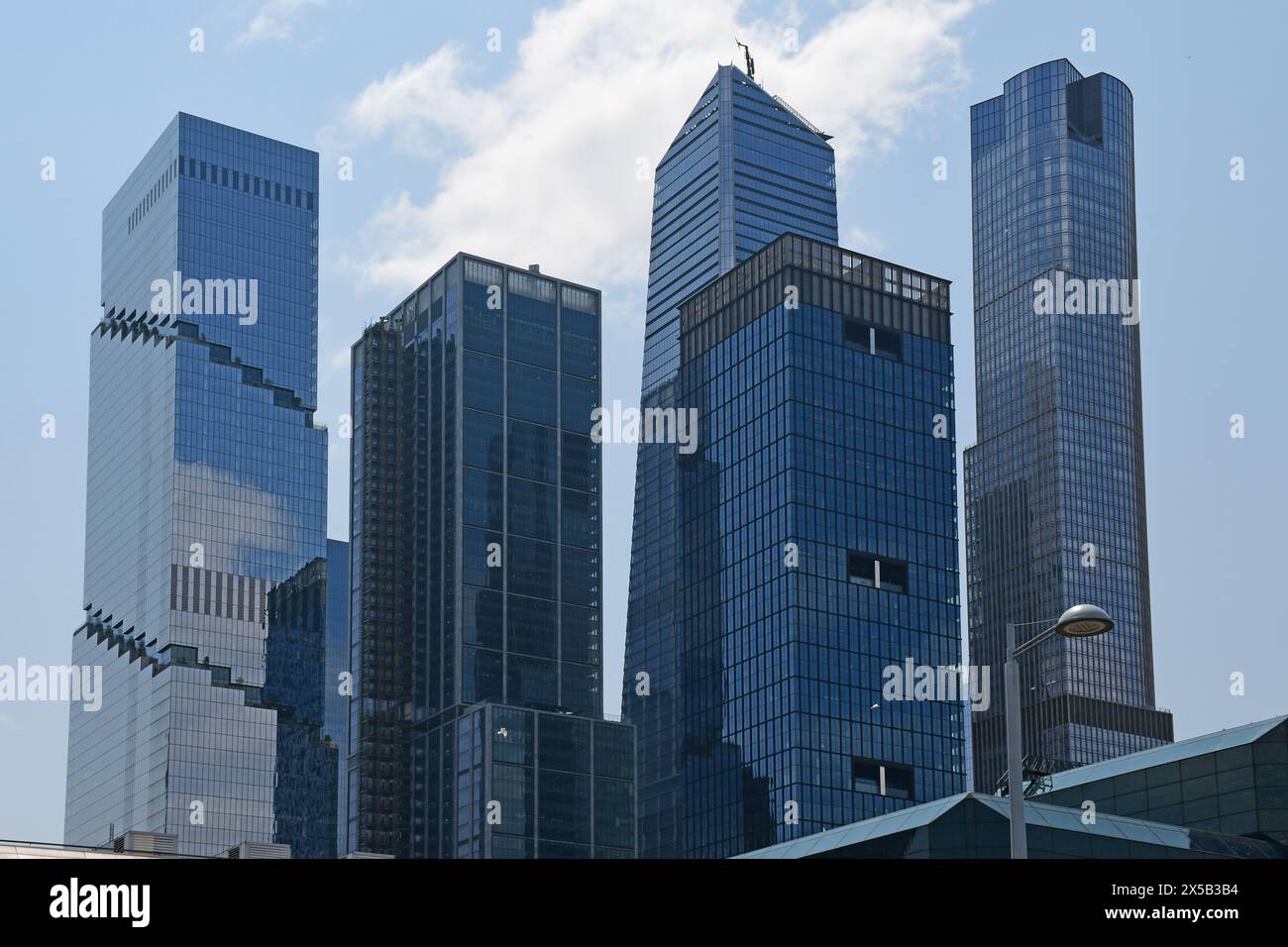 Manhattan Blick von links: The Spiral 66 Hudson Boulevard, 50 Hudson Yards, 55 Hudson Yards, 35 Hudson Yards, New York City, USA Stockfoto