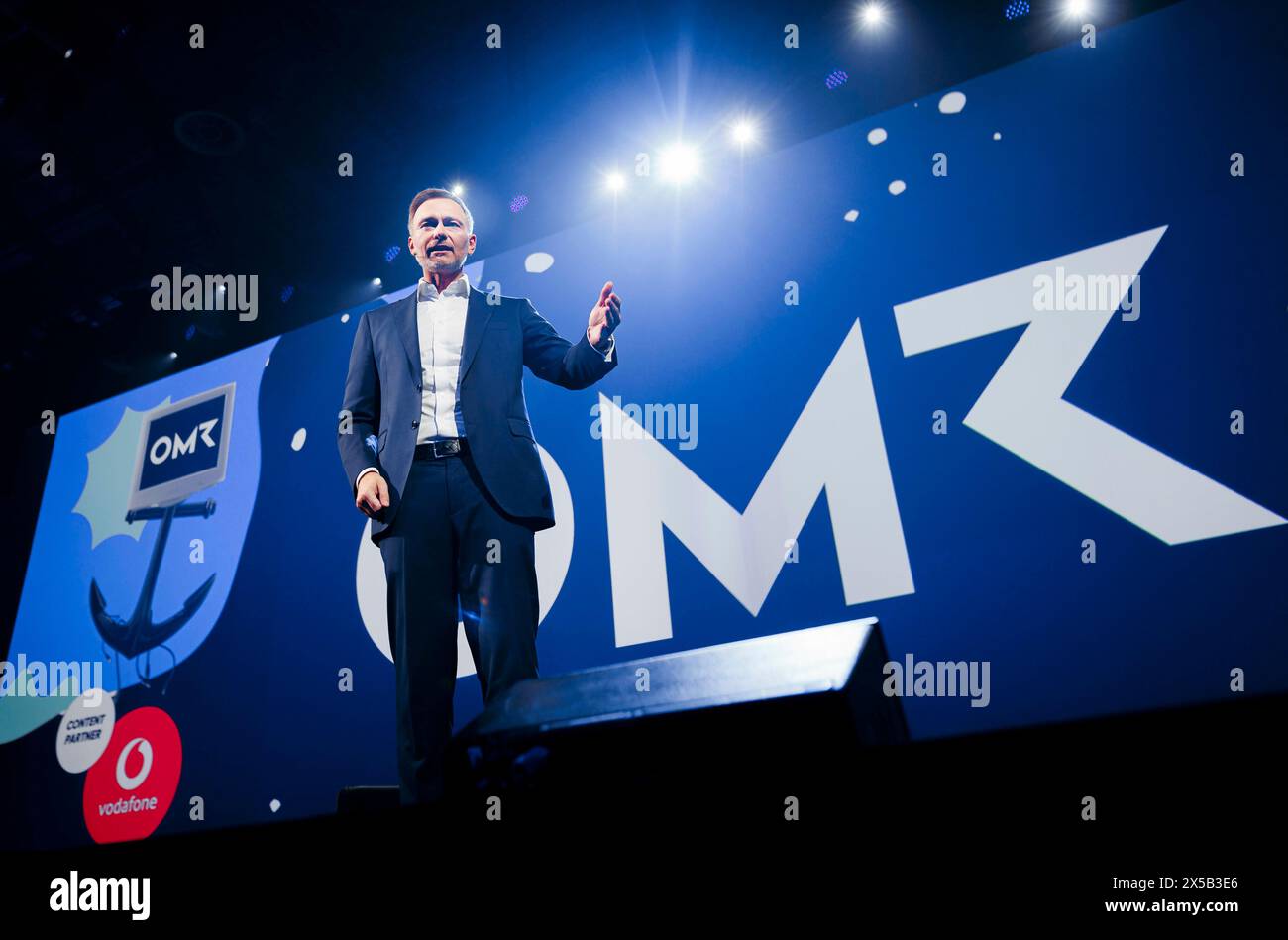 Christian Lindner (FDP), Bundesfinanzminister, fotografierte während des OMR Festivals (Online Marketing Rockstars) in Hamburg am 8. Mai 2024. Fotografiert im Auftrag des Bundesministeriums der Finanzen (BMF) Stockfoto