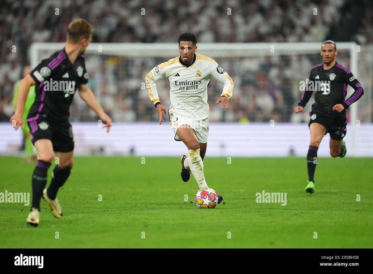 Madrid, Spanien. Mai 2024. Jude Bellingham von Real Madrid spielte am 8. Mai 2024 im Santiago Bernabeu Stadion in Madrid Spanien während des UEFA Champions League-Spiels, Halbfinals und 2. Legs zwischen Real Madrid und FC Bayern München. (Foto: Sergio Ruiz/PRESSINPHOTO) Credit: PRESSINPHOTO SPORTS AGENCY/Alamy Live News Stockfoto Madrid, Spanien. Mai 2024. Jude Bellingham von Real Madrid spielte am 8. Mai 2024 im Santiago Bernabeu Stadion in Madrid Spanien während des UEFA Champions League-Spiels, Halbfinals und 2. Legs zwischen Real Madrid und FC Bayern München. (Foto: Sergio Ruiz/PRESSINPHOTO) Credit: PRESSINPHOTO SPORTS AGENCY/Alamy Live News Stockfoto