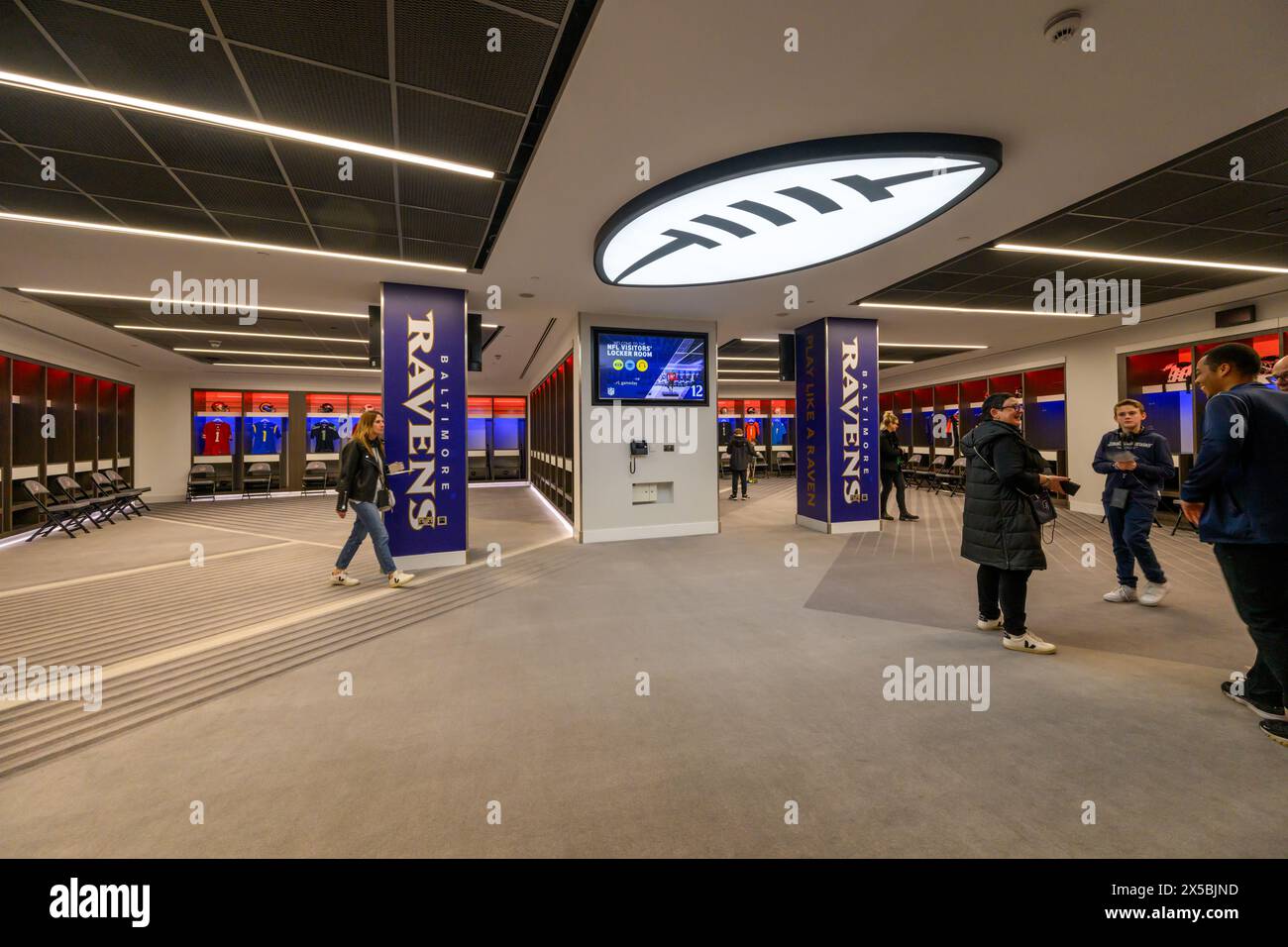 Tottenham Hotspur Football Club Stadium - Ankleidezimmer der NFL American Football Auswärtsteam Stockfoto